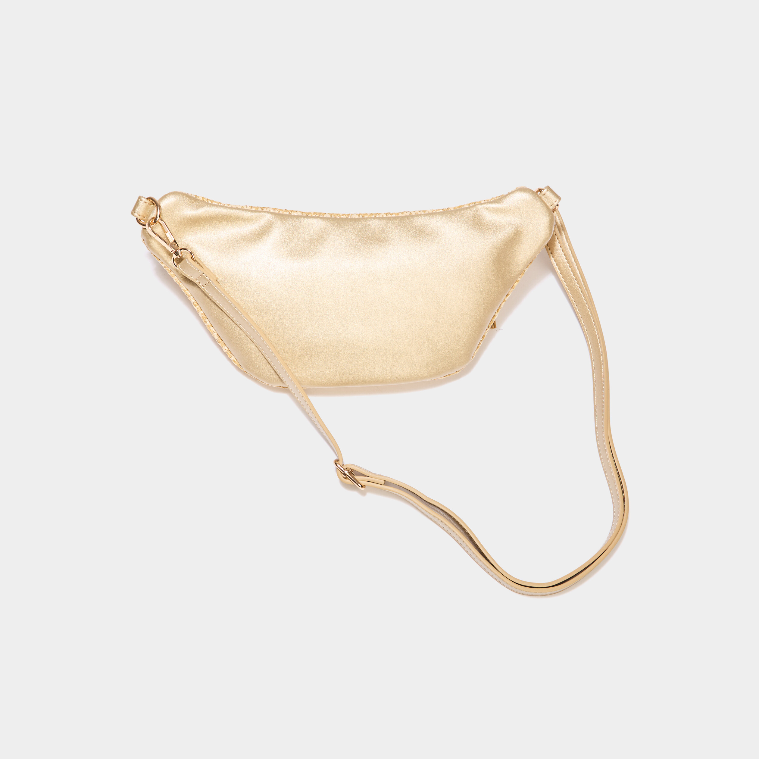 sac banane effet tresse sable femme Sac banane effet tressé sable femme