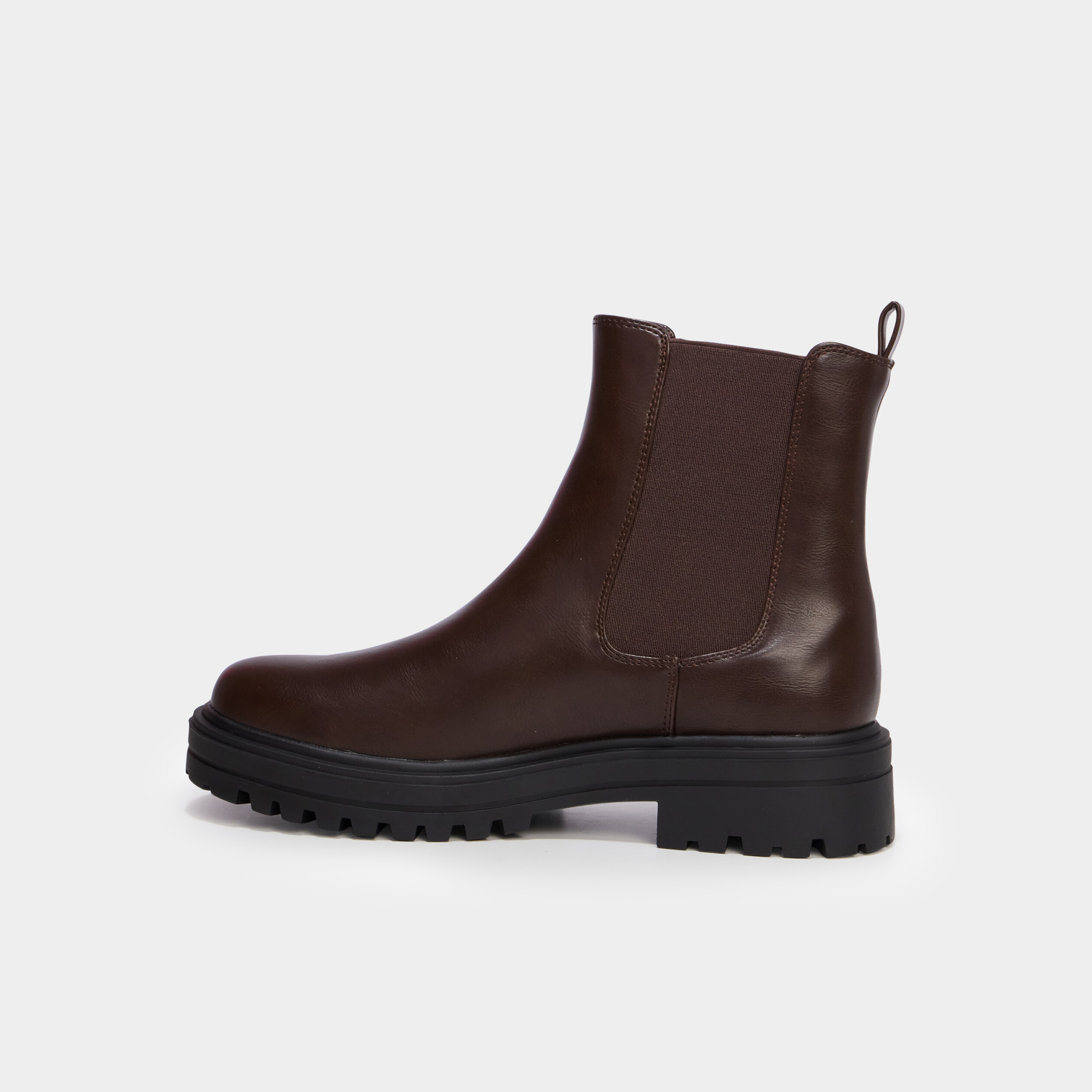 Boots chelsea crant&eacute;es marron fonc&eacute; femme