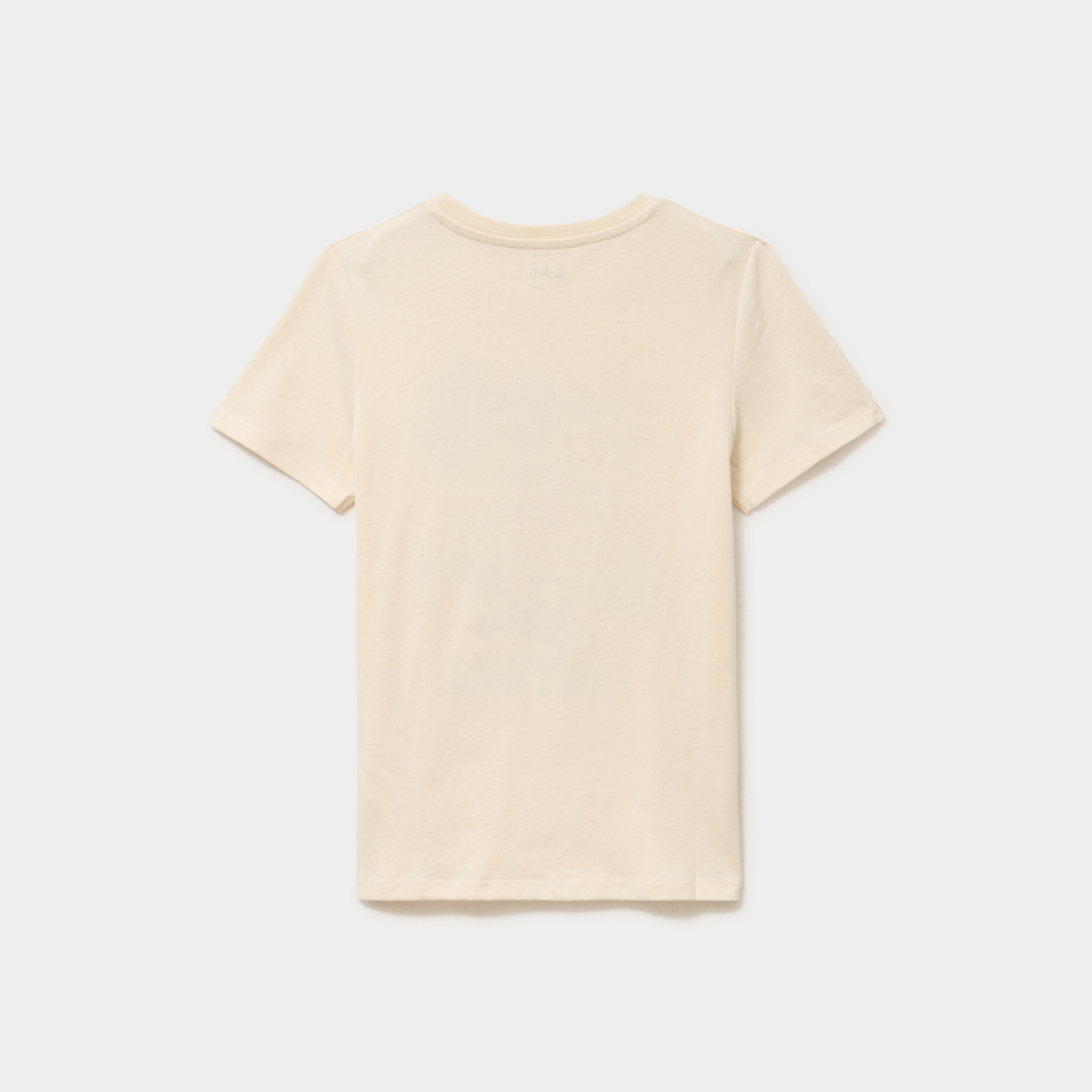 T-shirt manches courtes coton ecru gar&ccedil;on