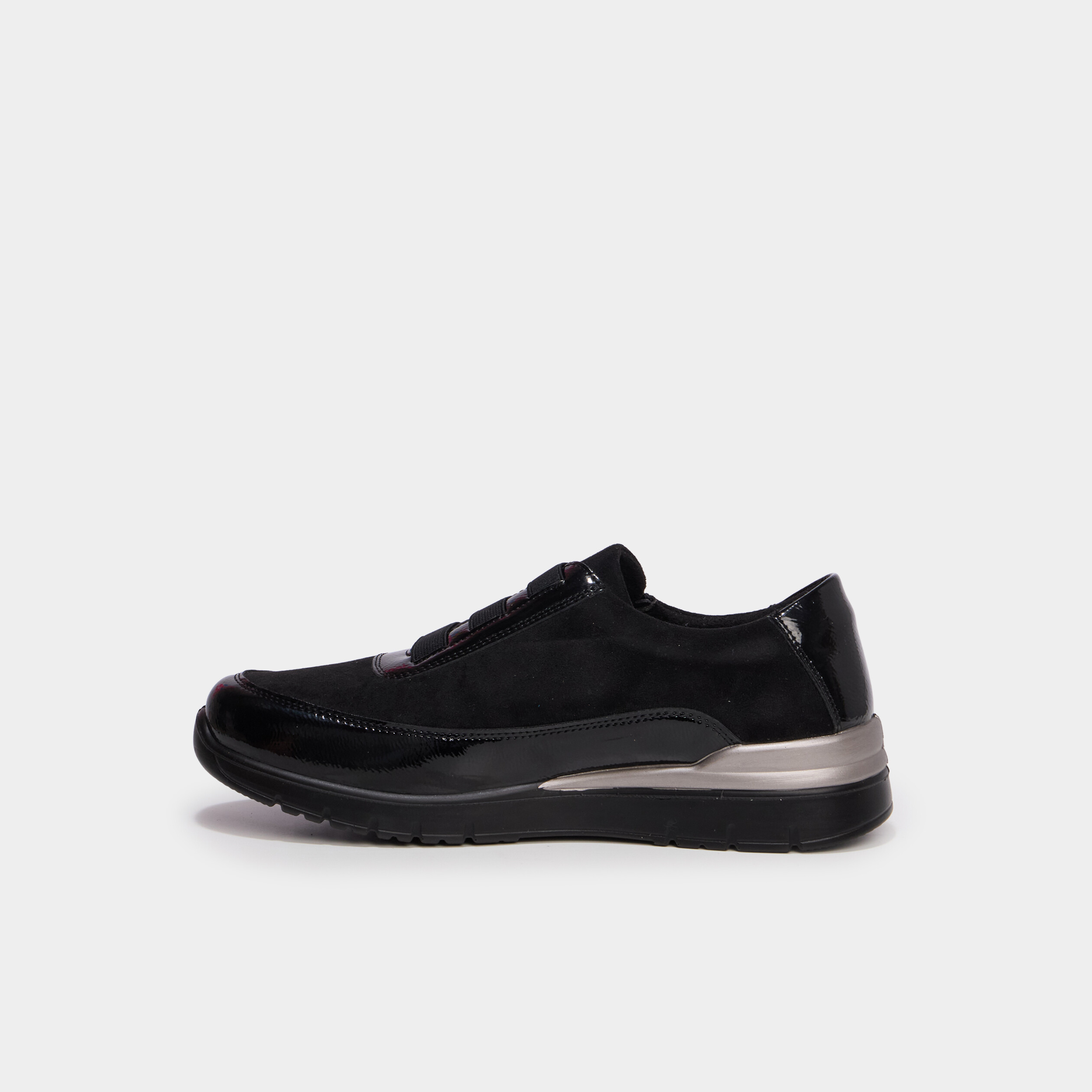 Baskets zipp&eacute;es confort noir femme