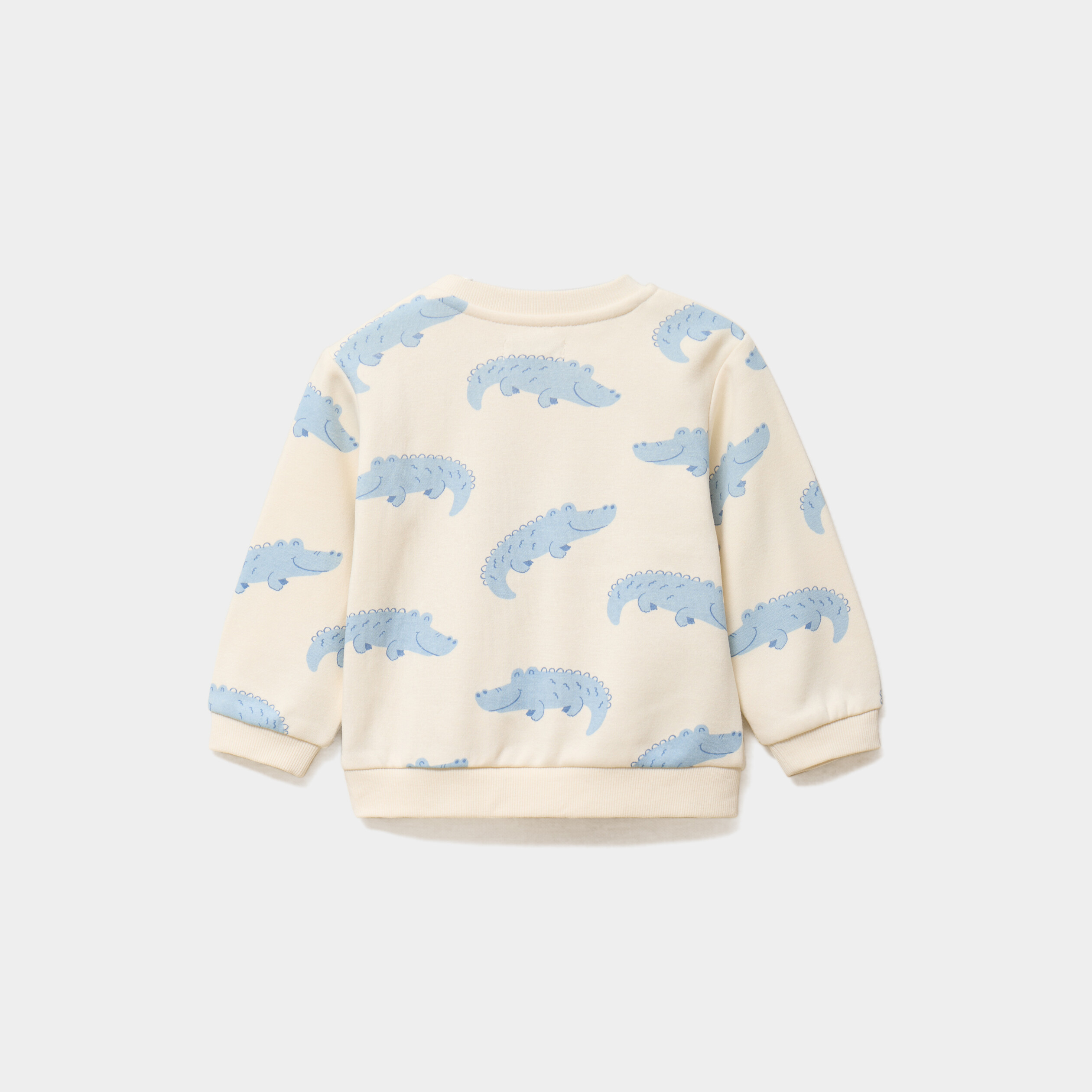 Sweat molletonn&eacute; manches longues ecru b&eacute;b&eacute; gar&ccedil;on