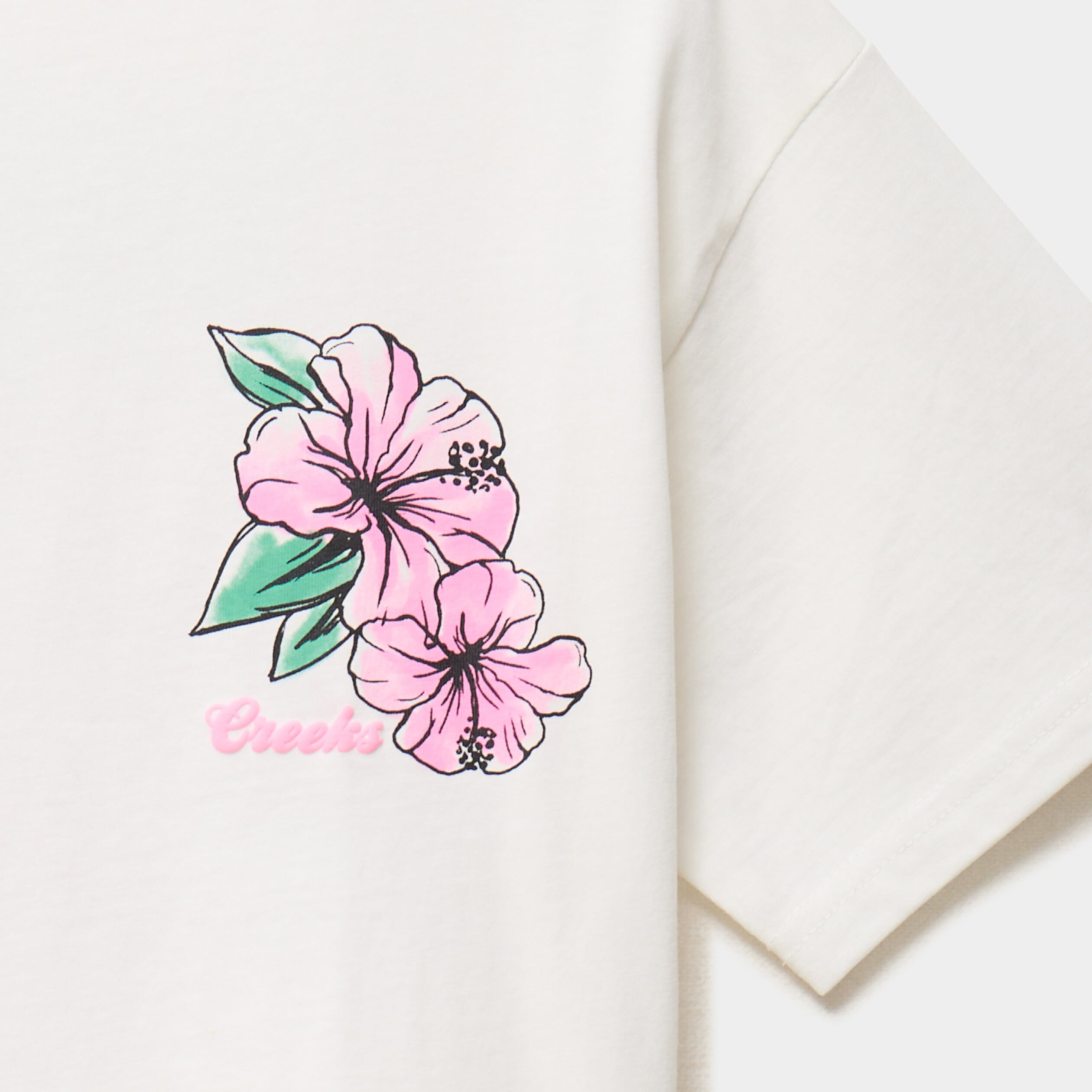T-shirt oversize manches courtes coton ivoire fille