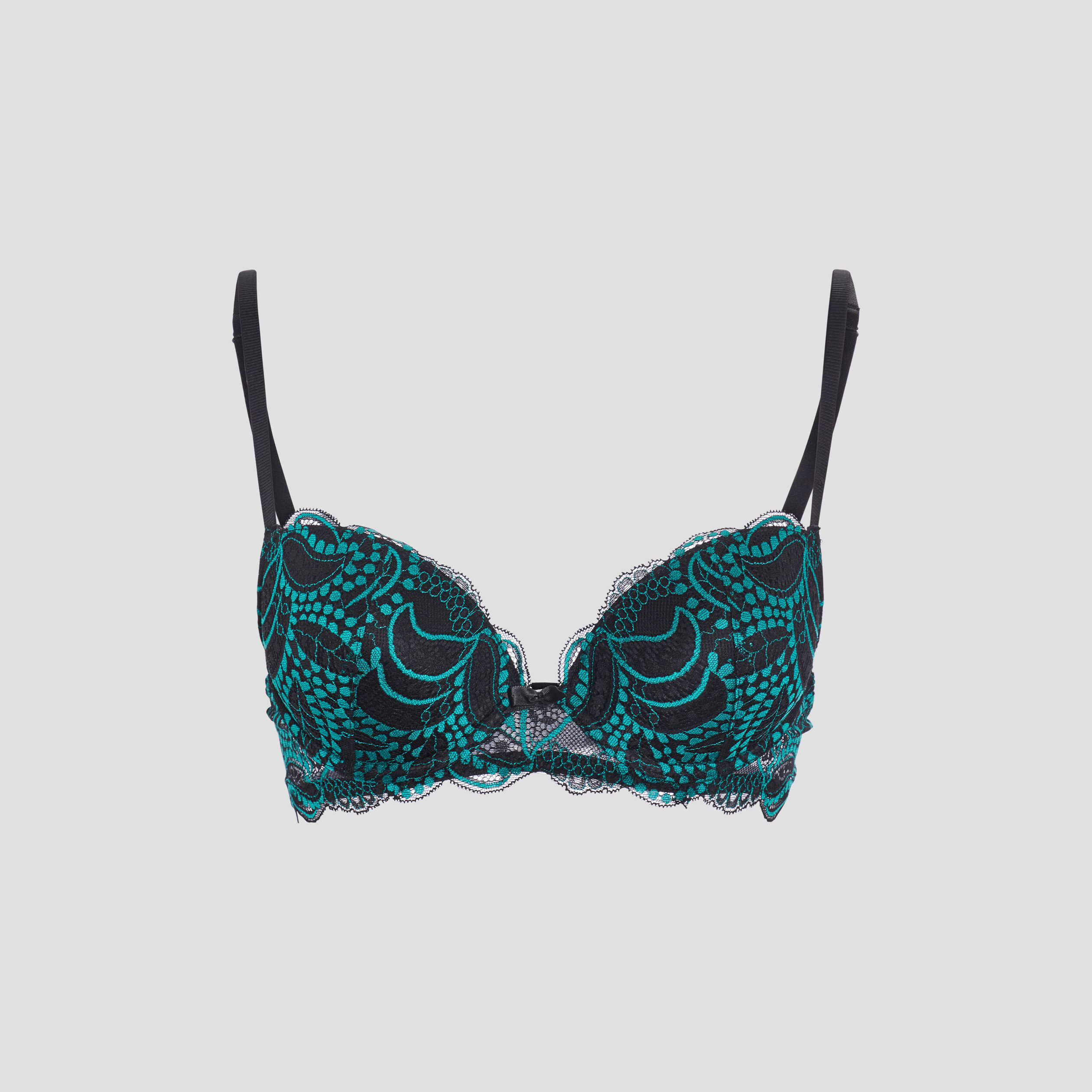 Soutien-gorge plunge push-up noir femme