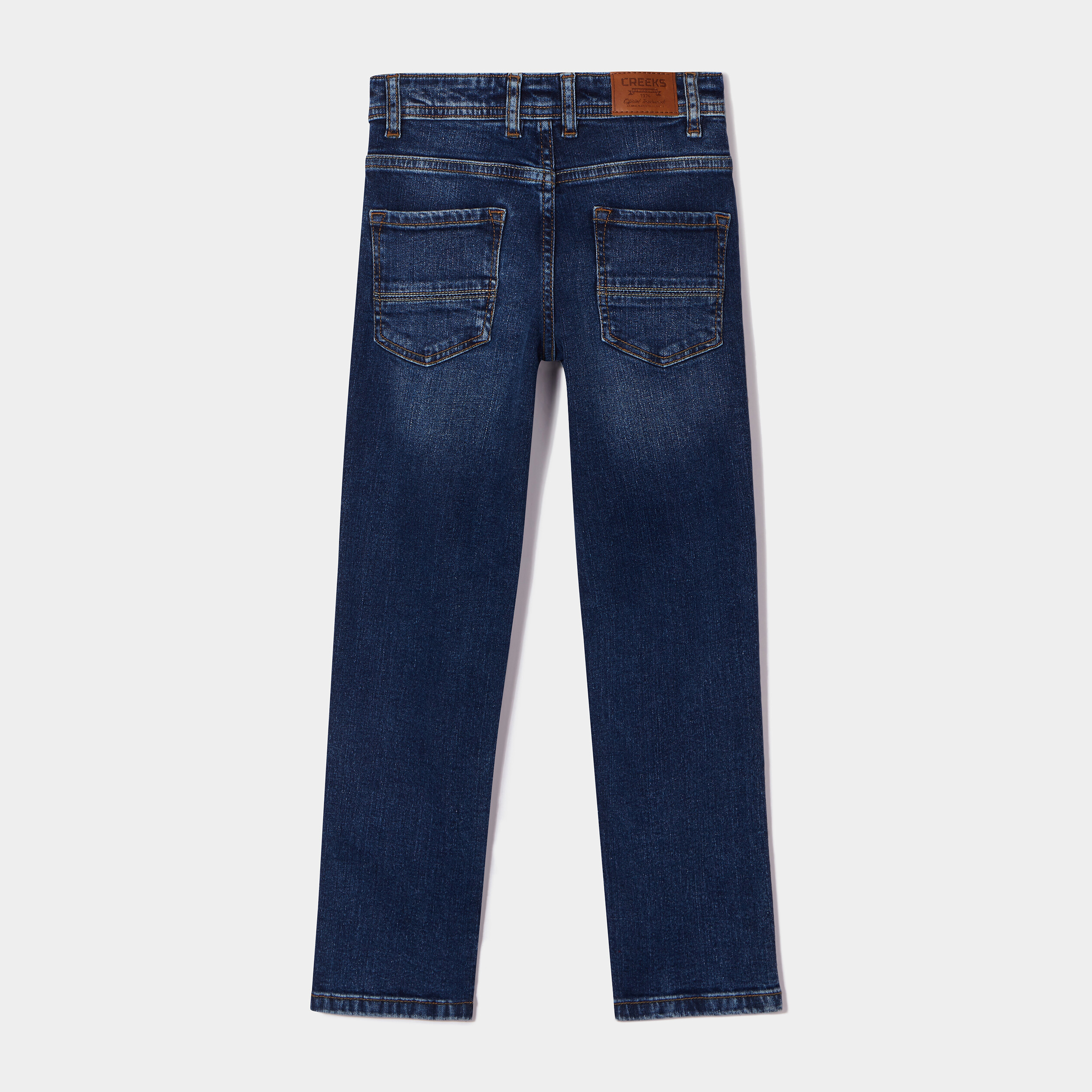 Jeans regular 5 poches Creeks denim stone gar&ccedil;on