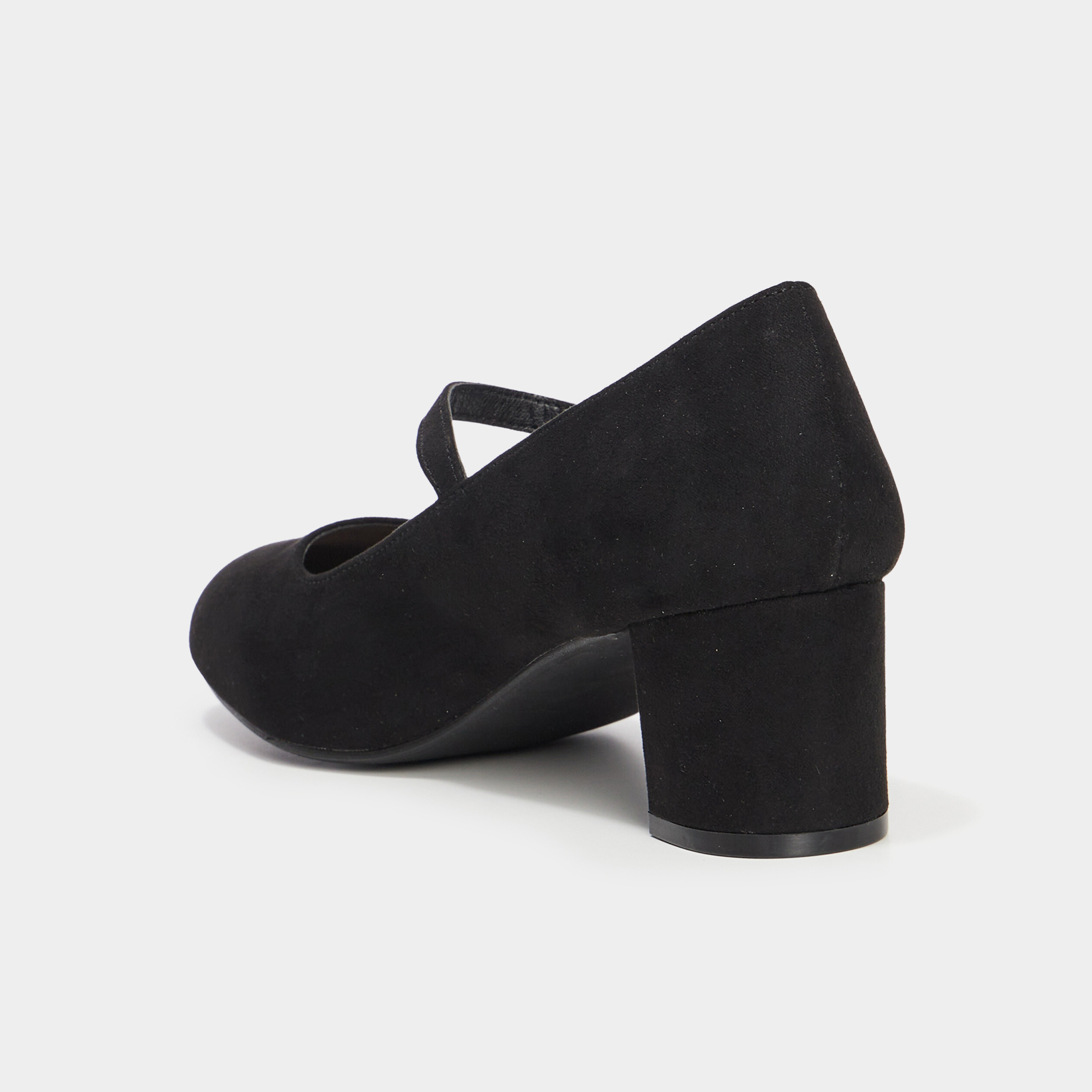 Escarpins &agrave; bride talons carr&eacute;s noir femme