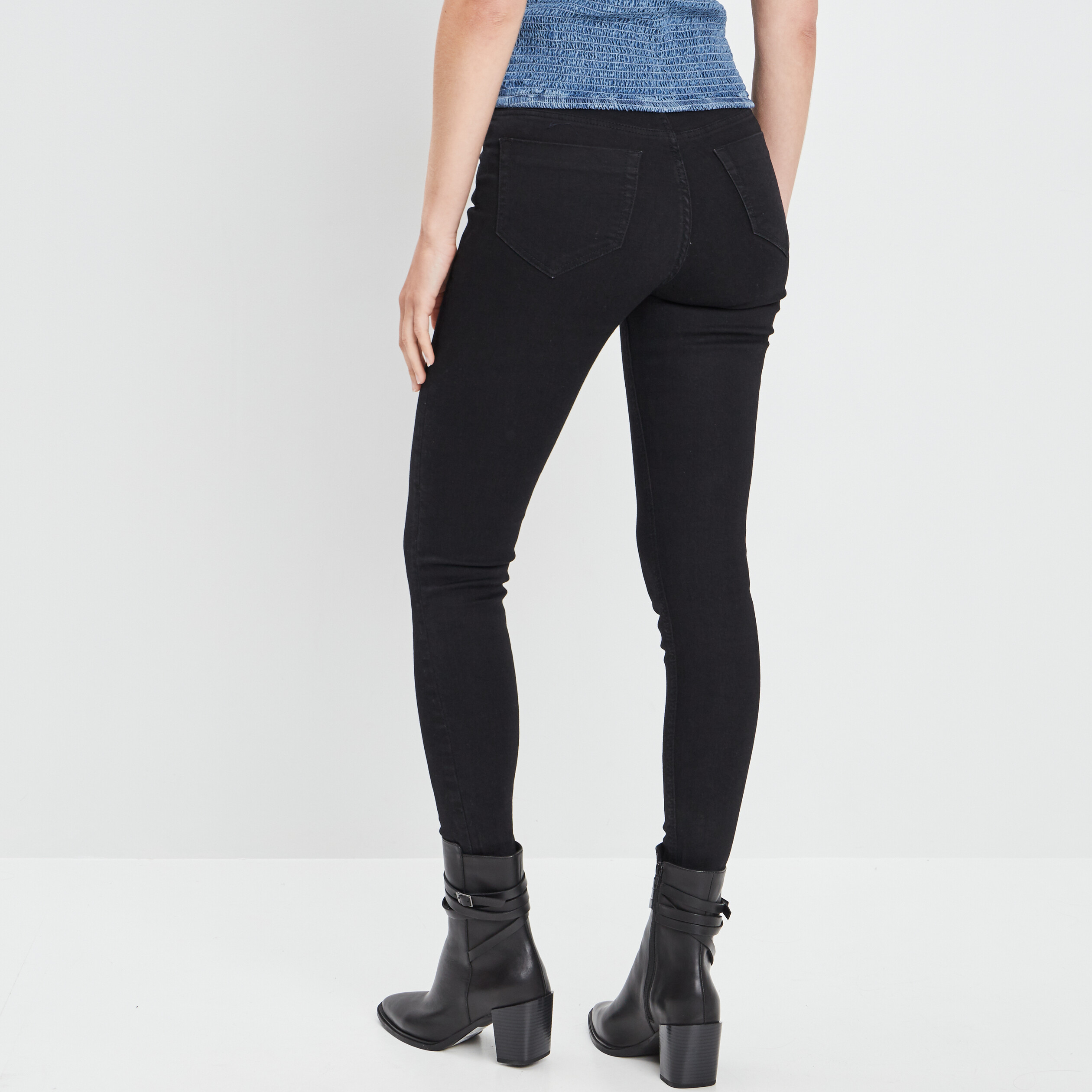 Jeans skinny 5 poches noir femme
