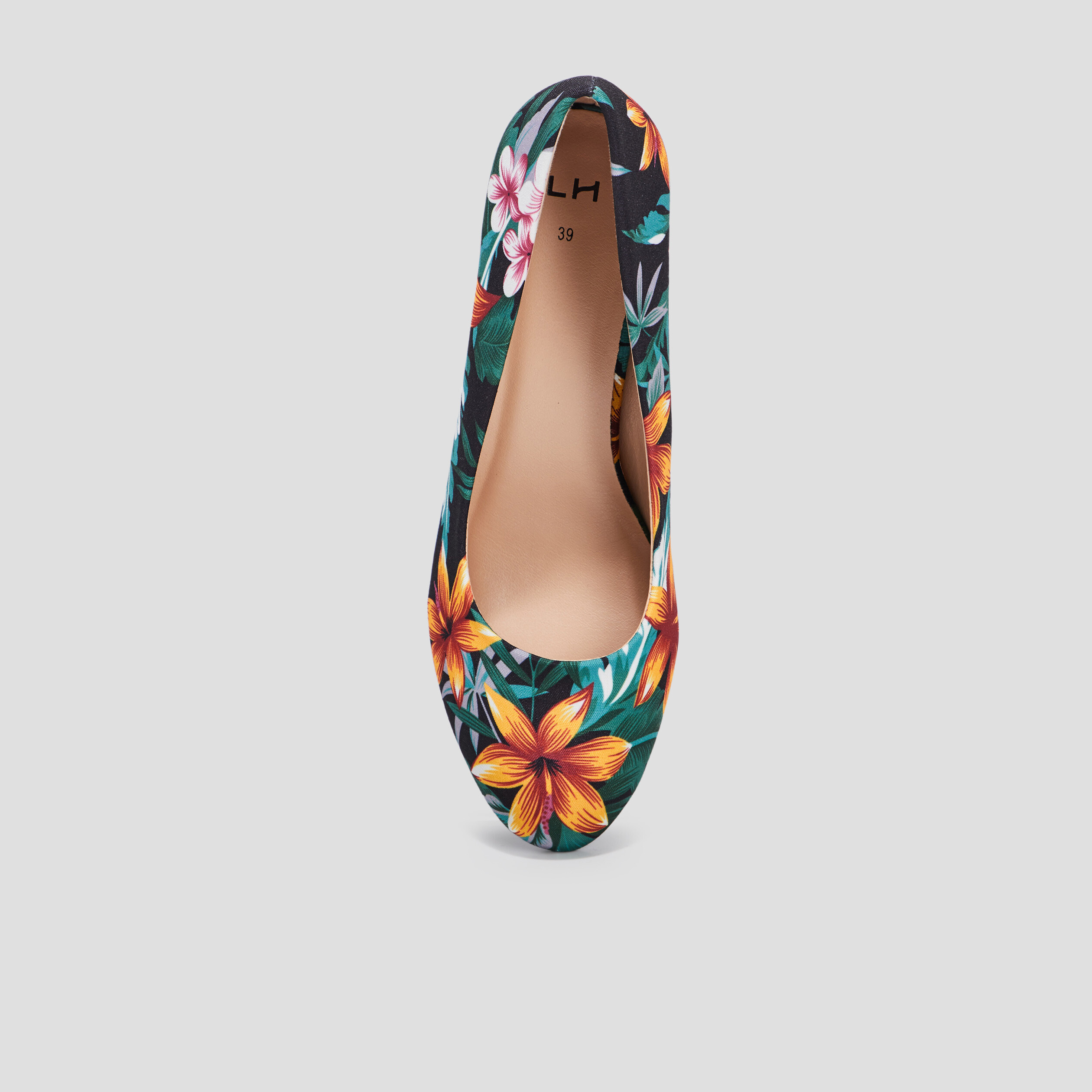 escarpins a talons carres multicolore femme Escarpins à talons carrés multicolore femme