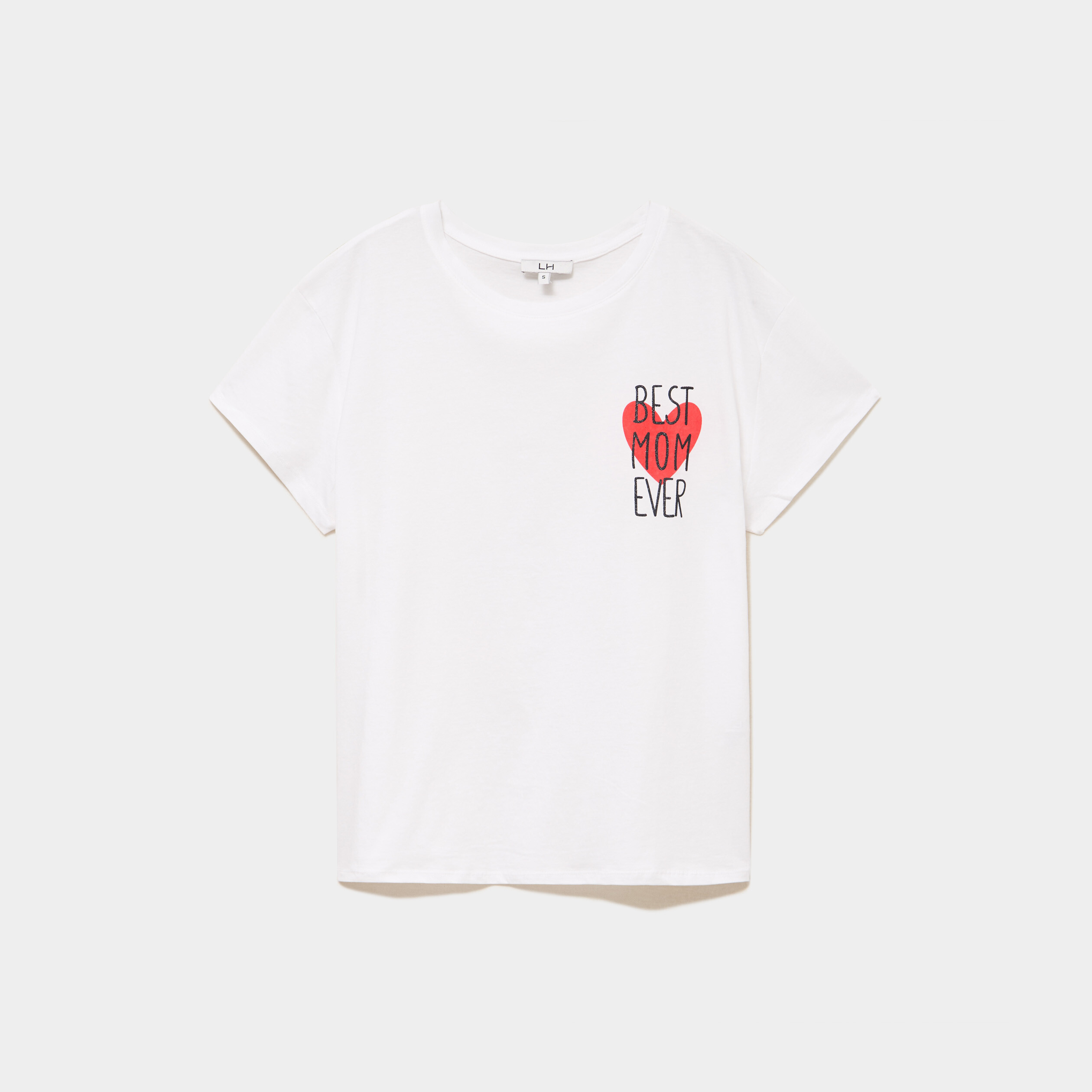 T-shirt F&ecirc;te des m&egrave;res &agrave; message coton blanc femme