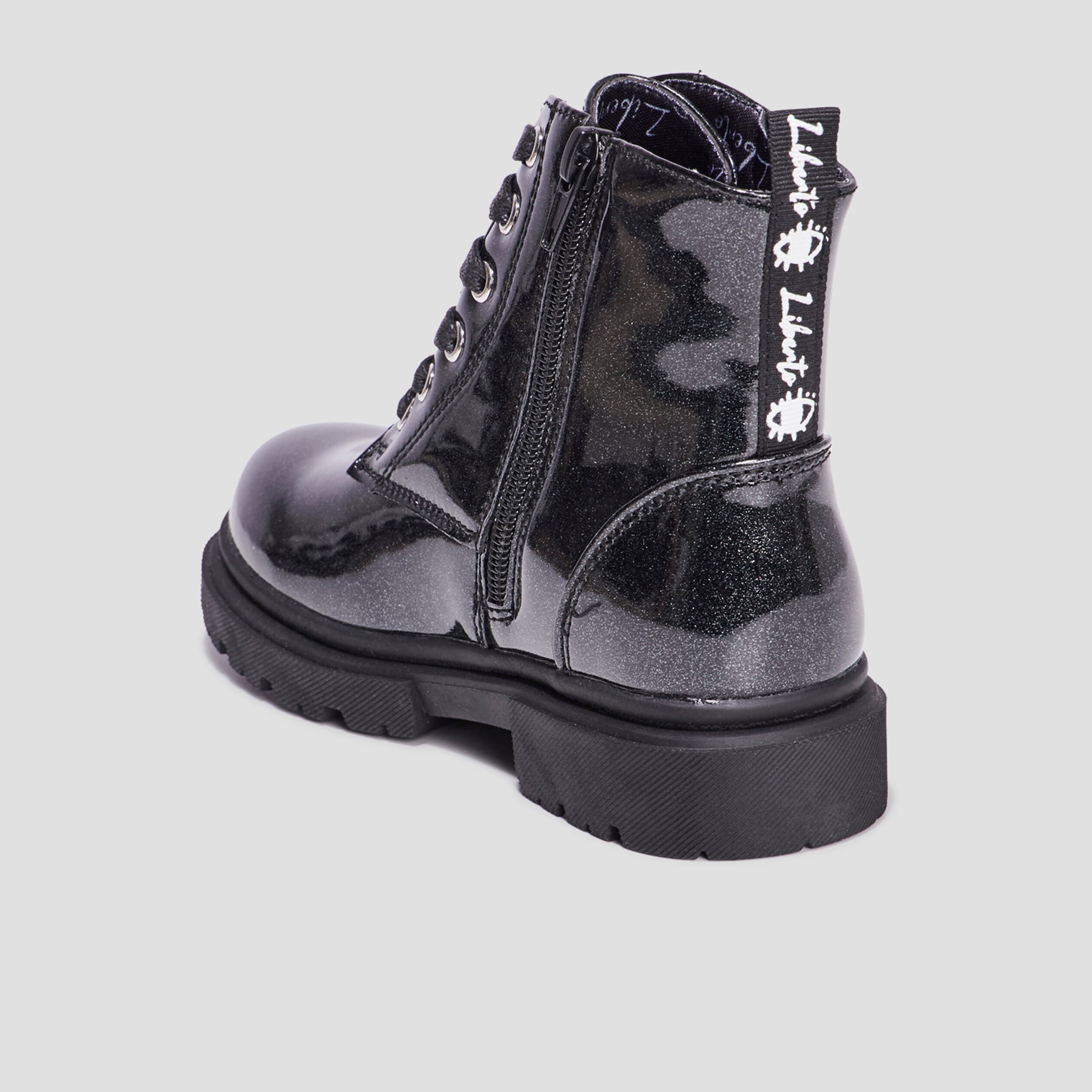 Bottines crant&eacute;es &agrave; paillettes Liberto noir fille