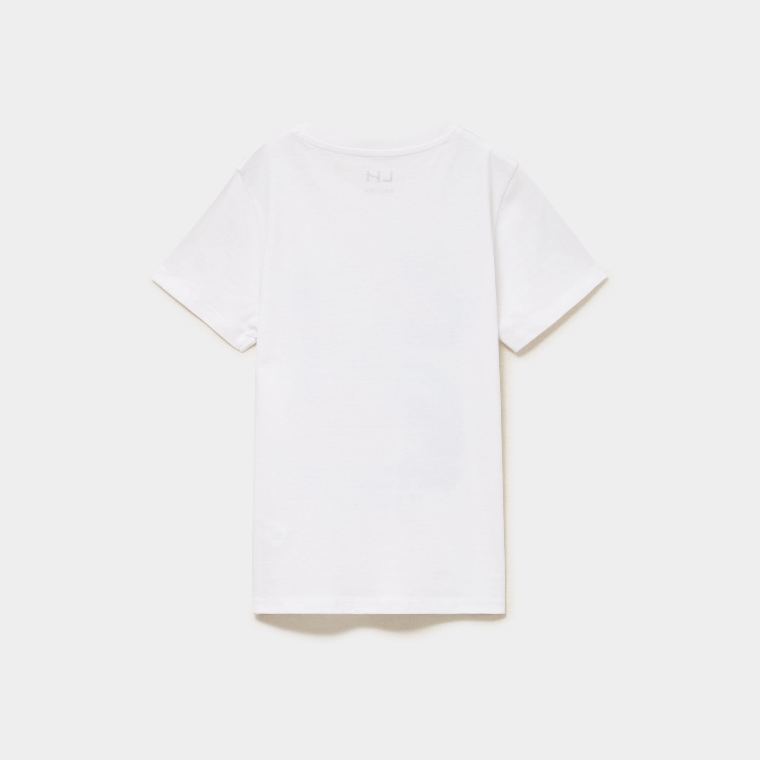 T-shirt manches courtes coton blanc gar&ccedil;on