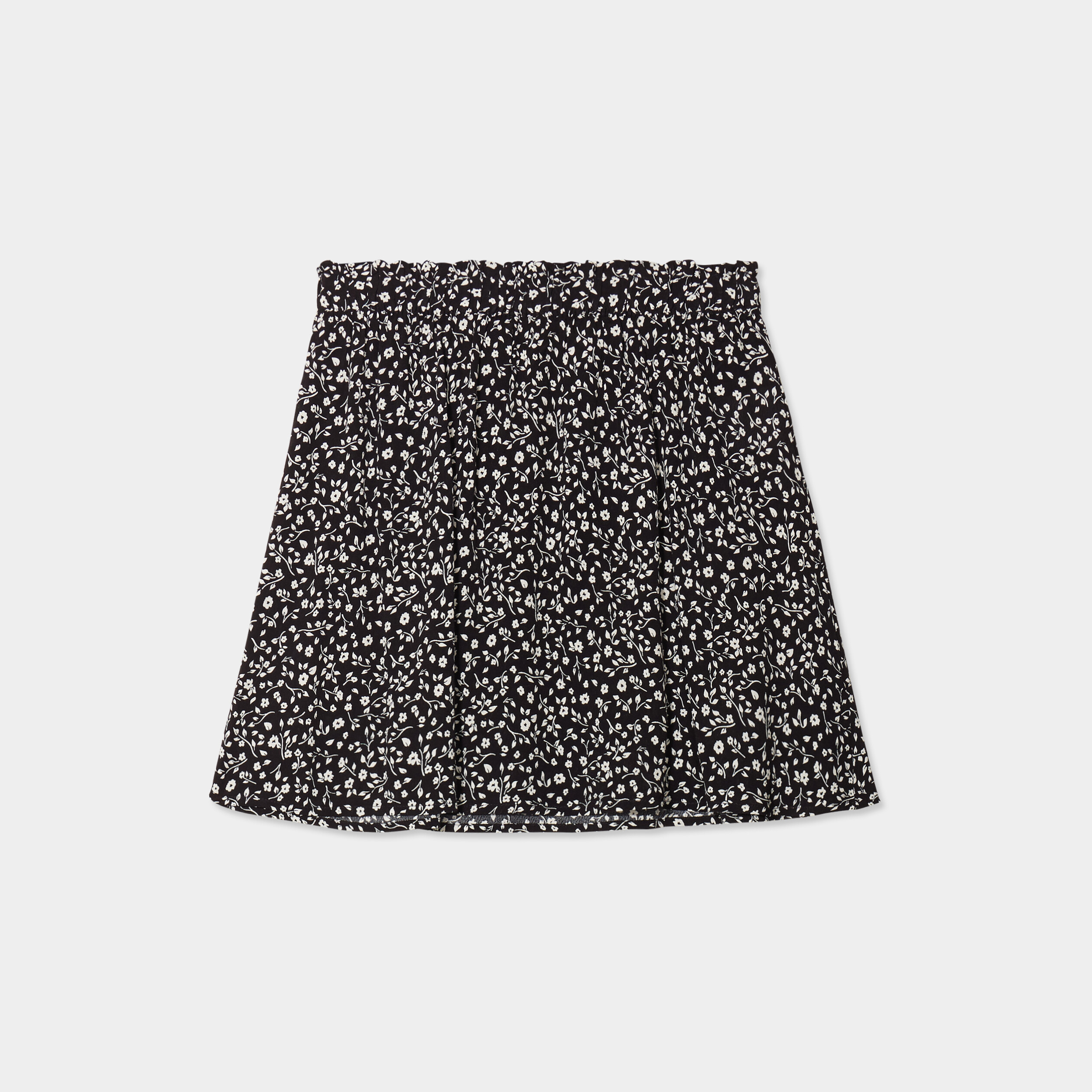 jupe fluide taille elastiquee noir femme Jupe fluide taille élastiquée noir femme