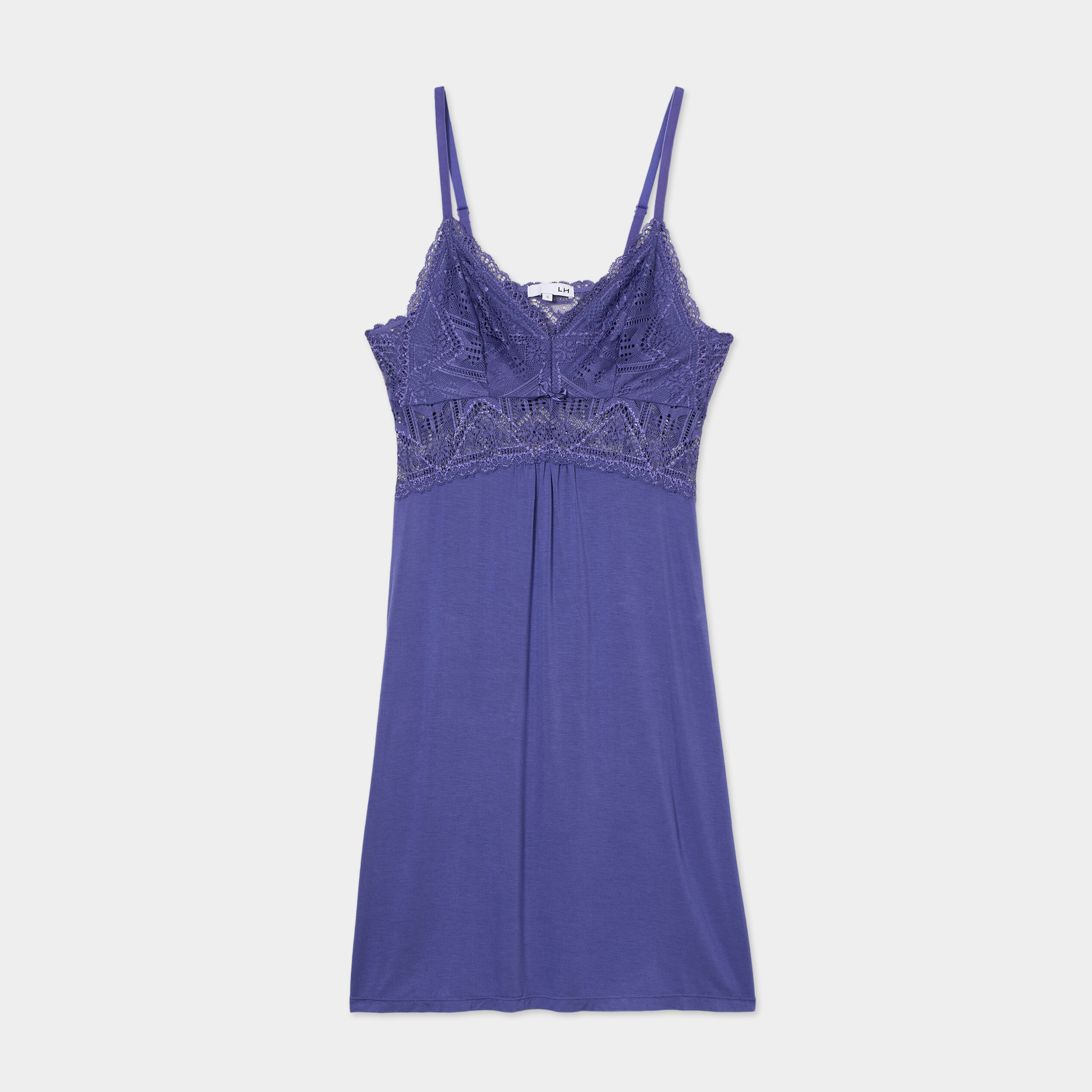 Combinette avec dentelle bleu marine femme La Halle