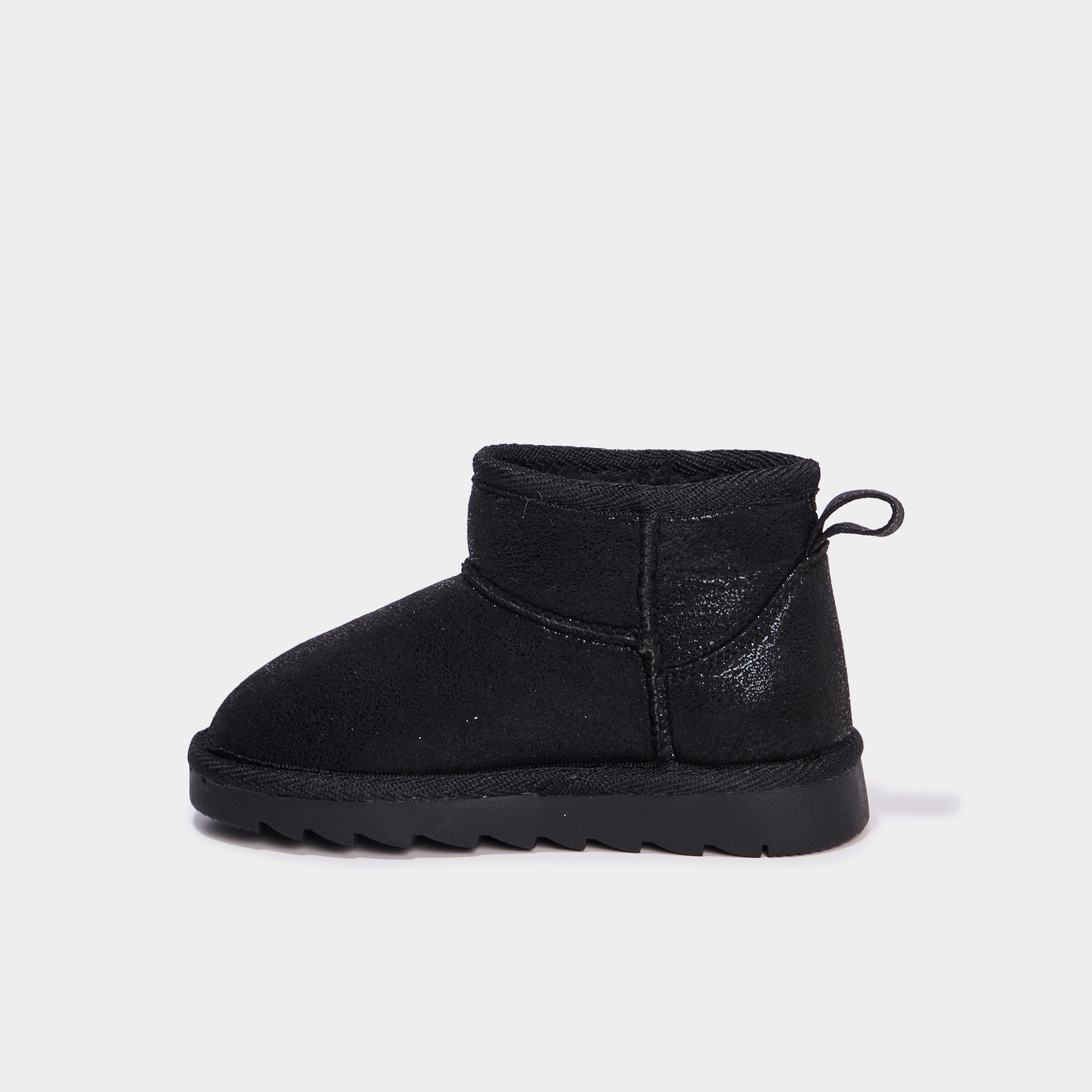 Bottines fourr&eacute;es plates noir fille