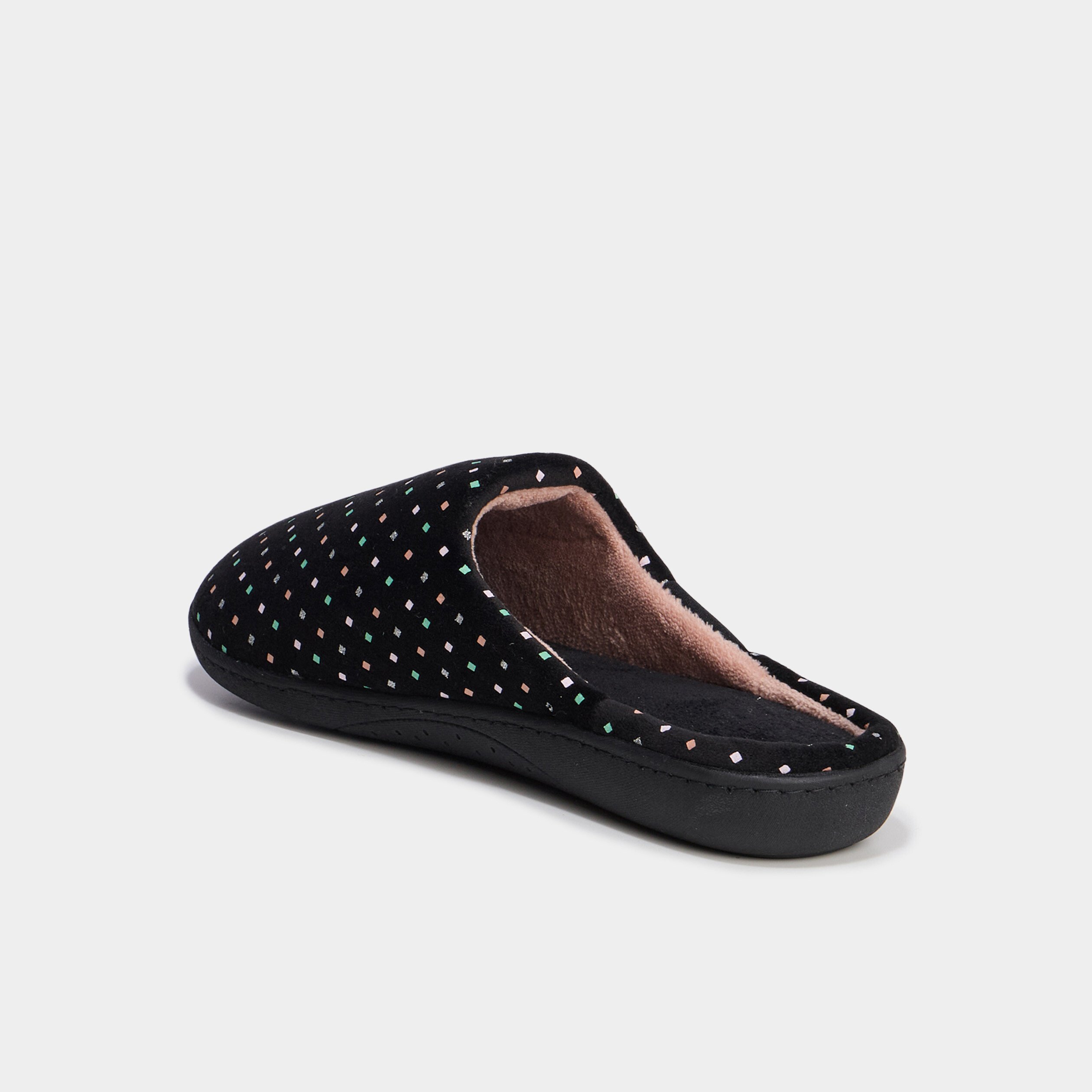 Chaussons mules Isotoner vert anis femme