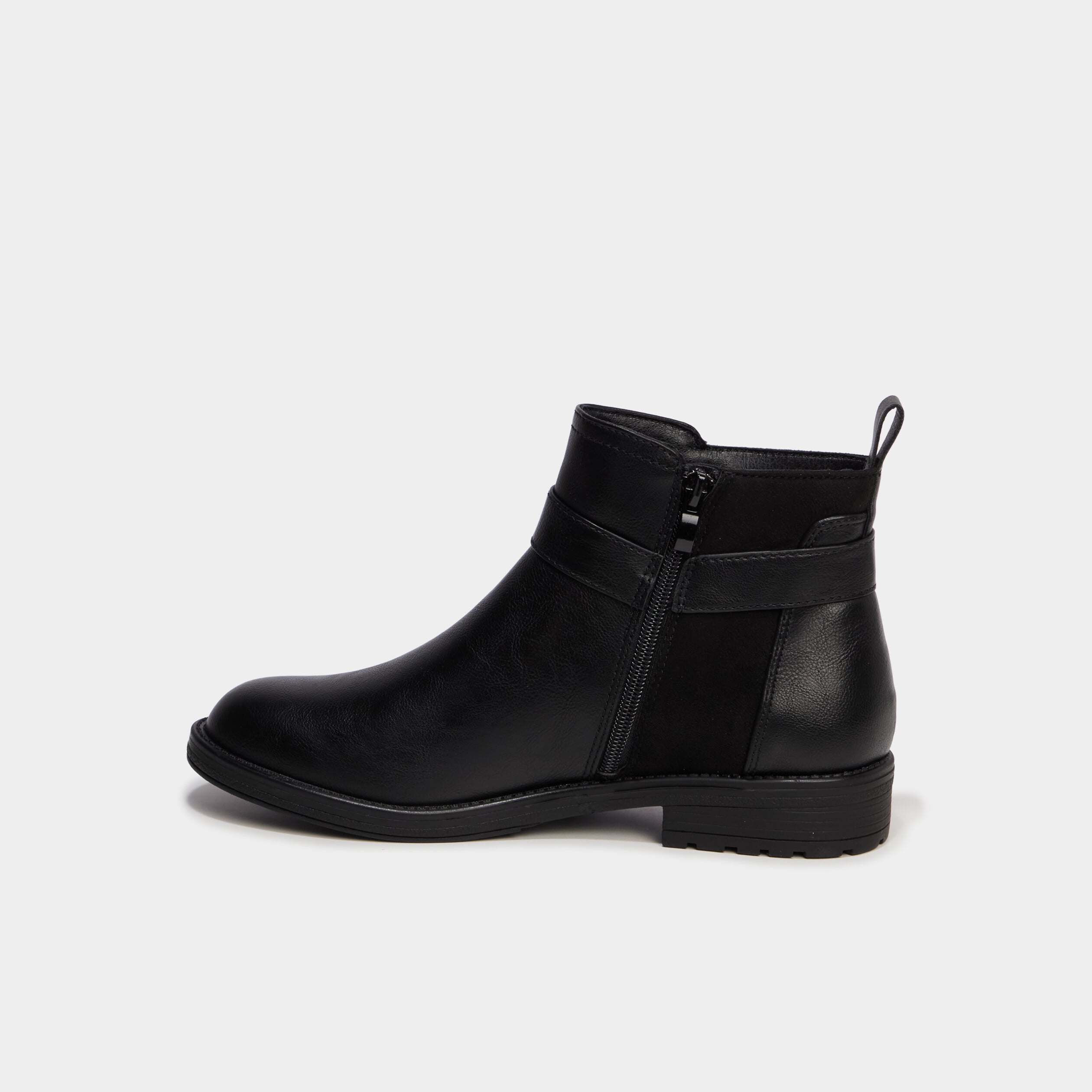 Bottines avec boucles et talons noir femme