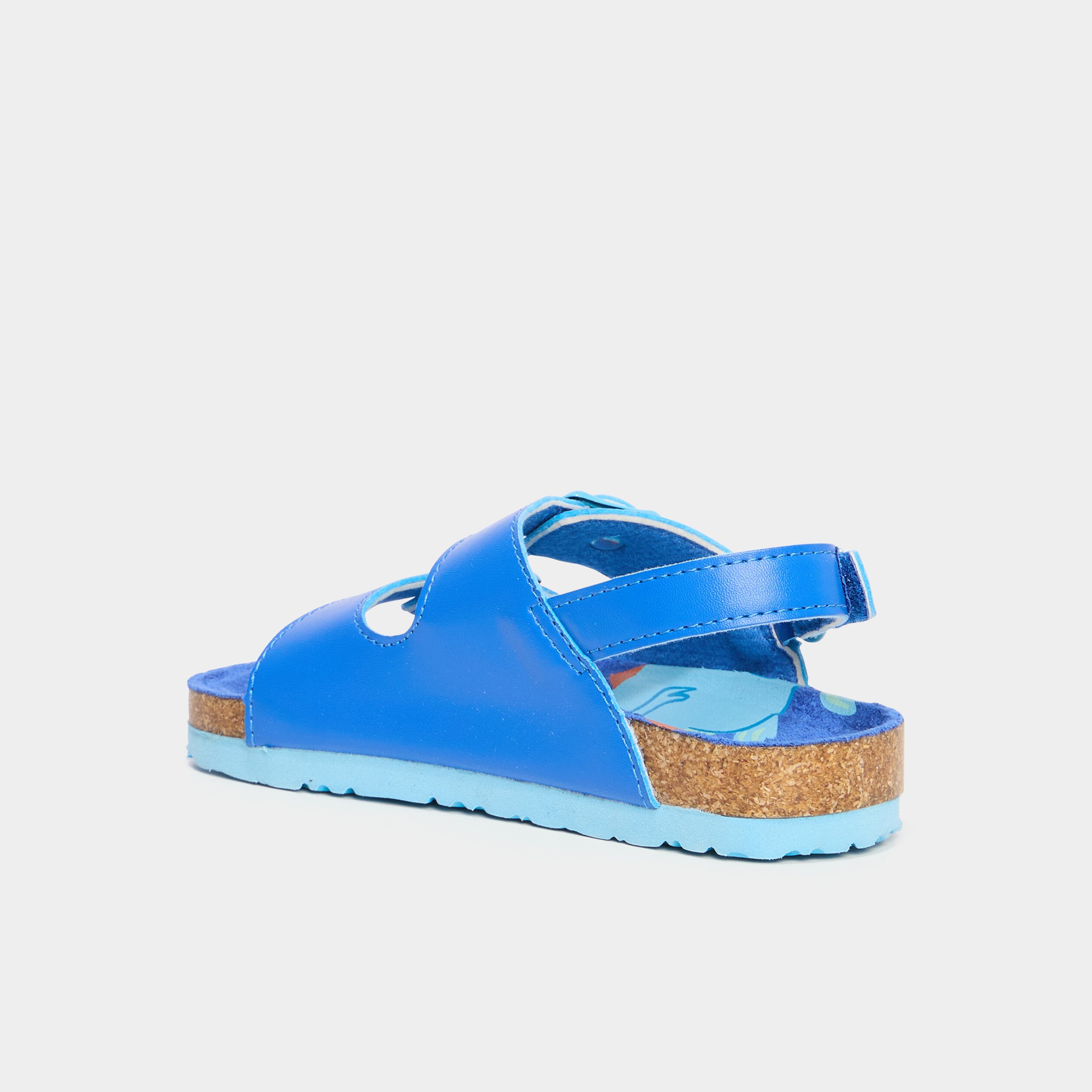 Sandales plates avec brides bleu garçon
