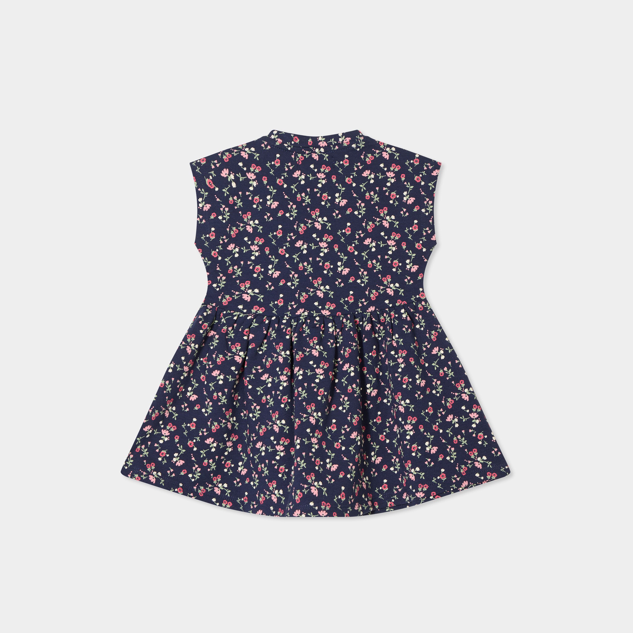 robe patineuse manches courtes bleu marine bebef Robe patineuse manches courtes bleu marine bébé fille