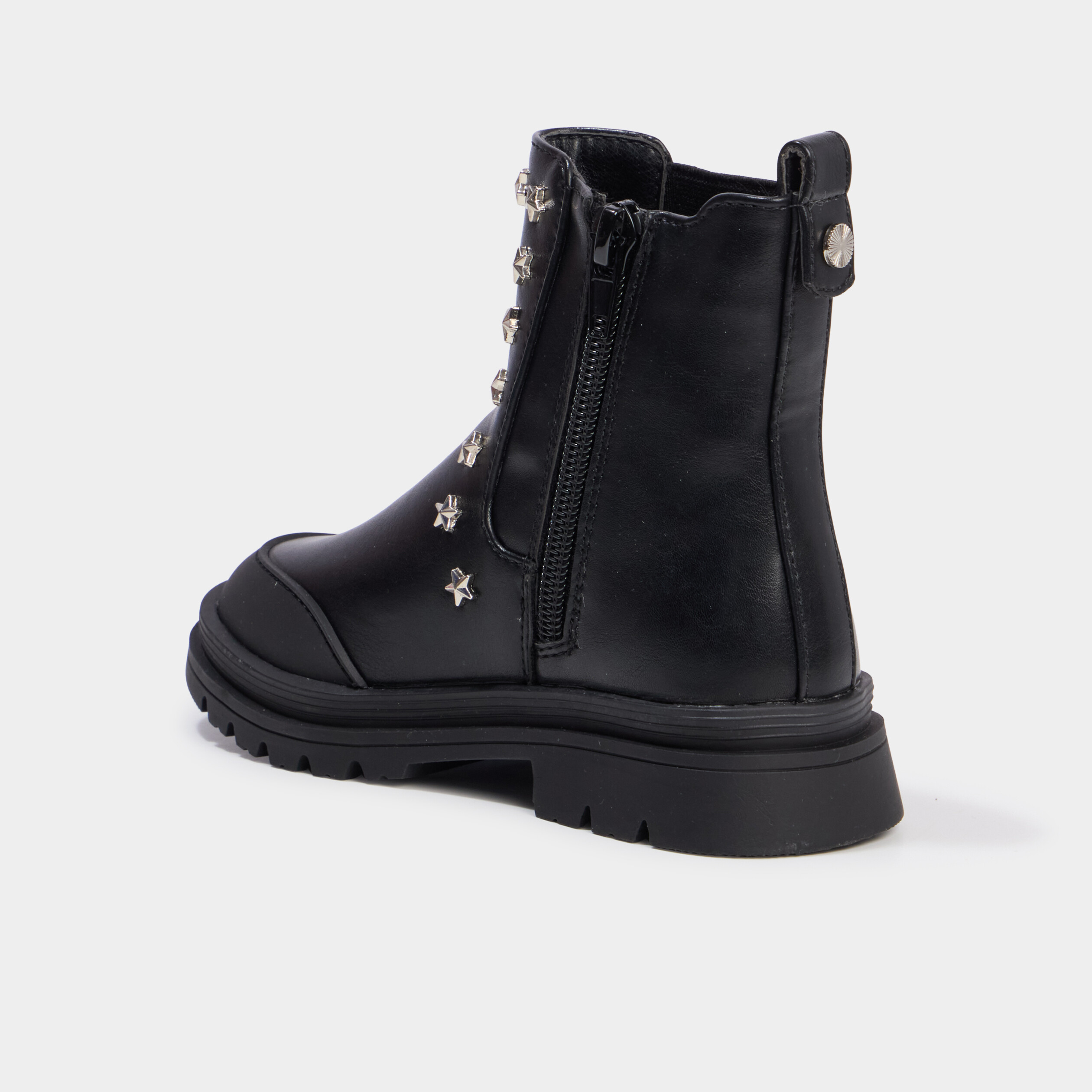 Bottines avec clous &eacute;toiles noir fille