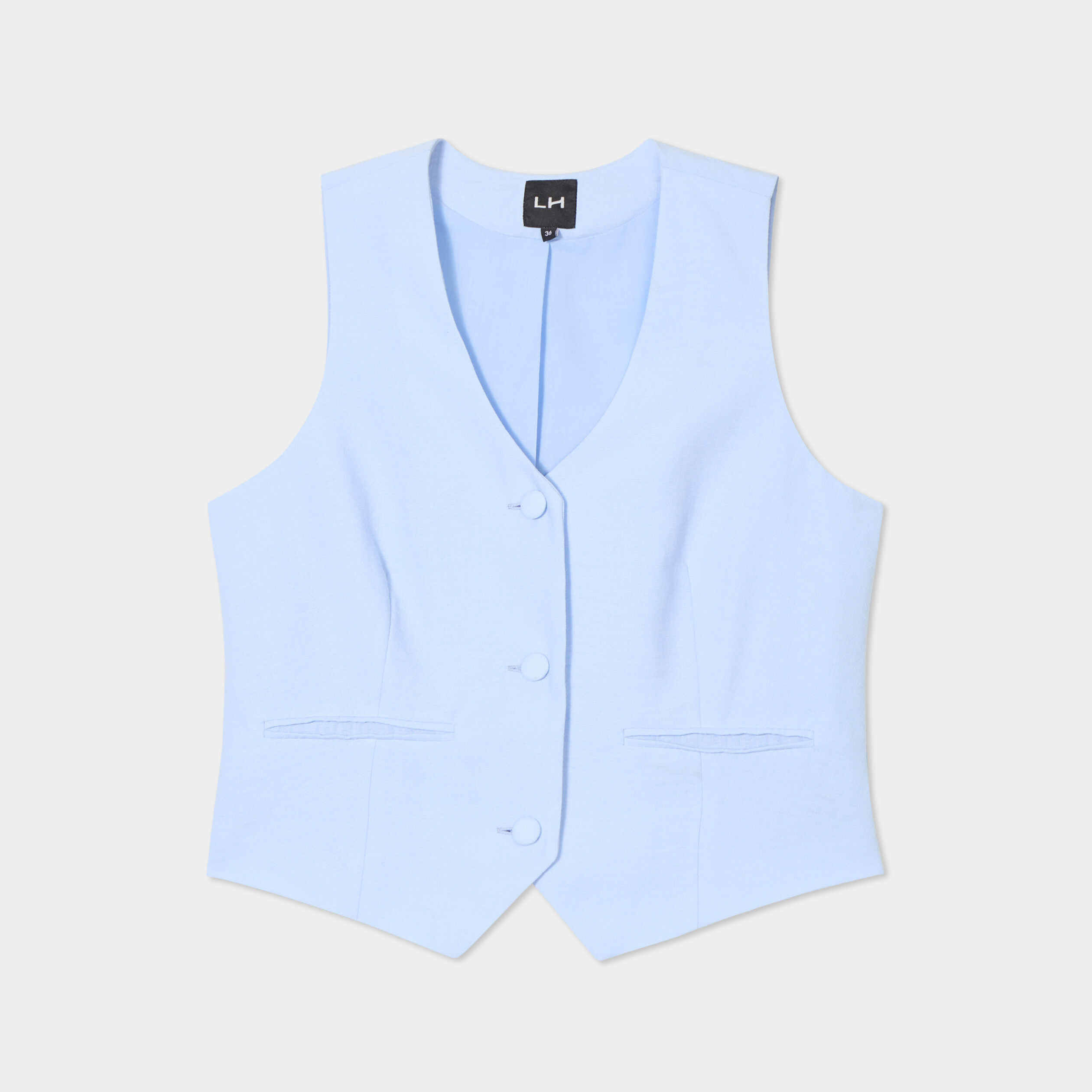 veston sans manches bleu ciel femme Veston sans manches bleu ciel femme