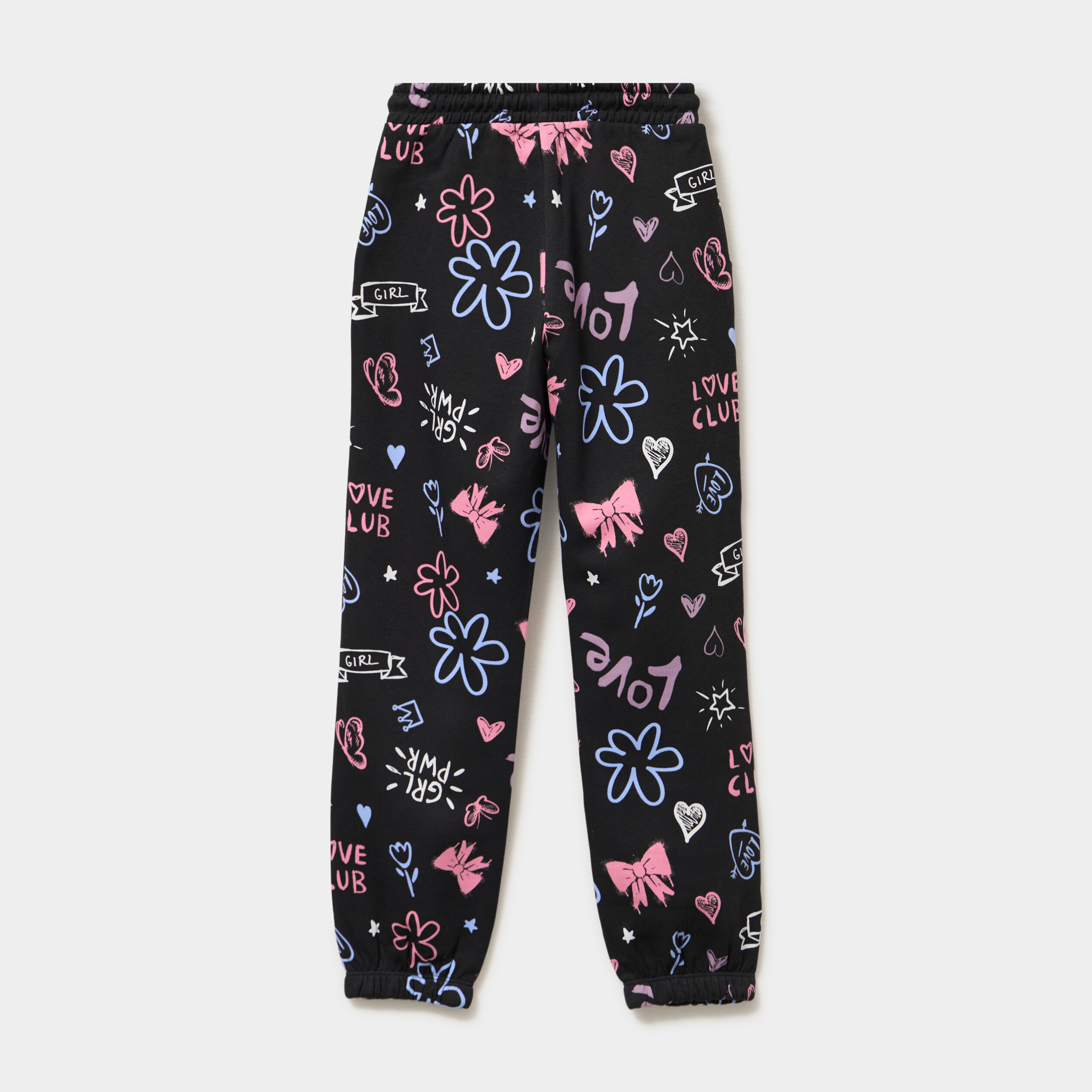 Pantalon de jogging molleton noir fille
