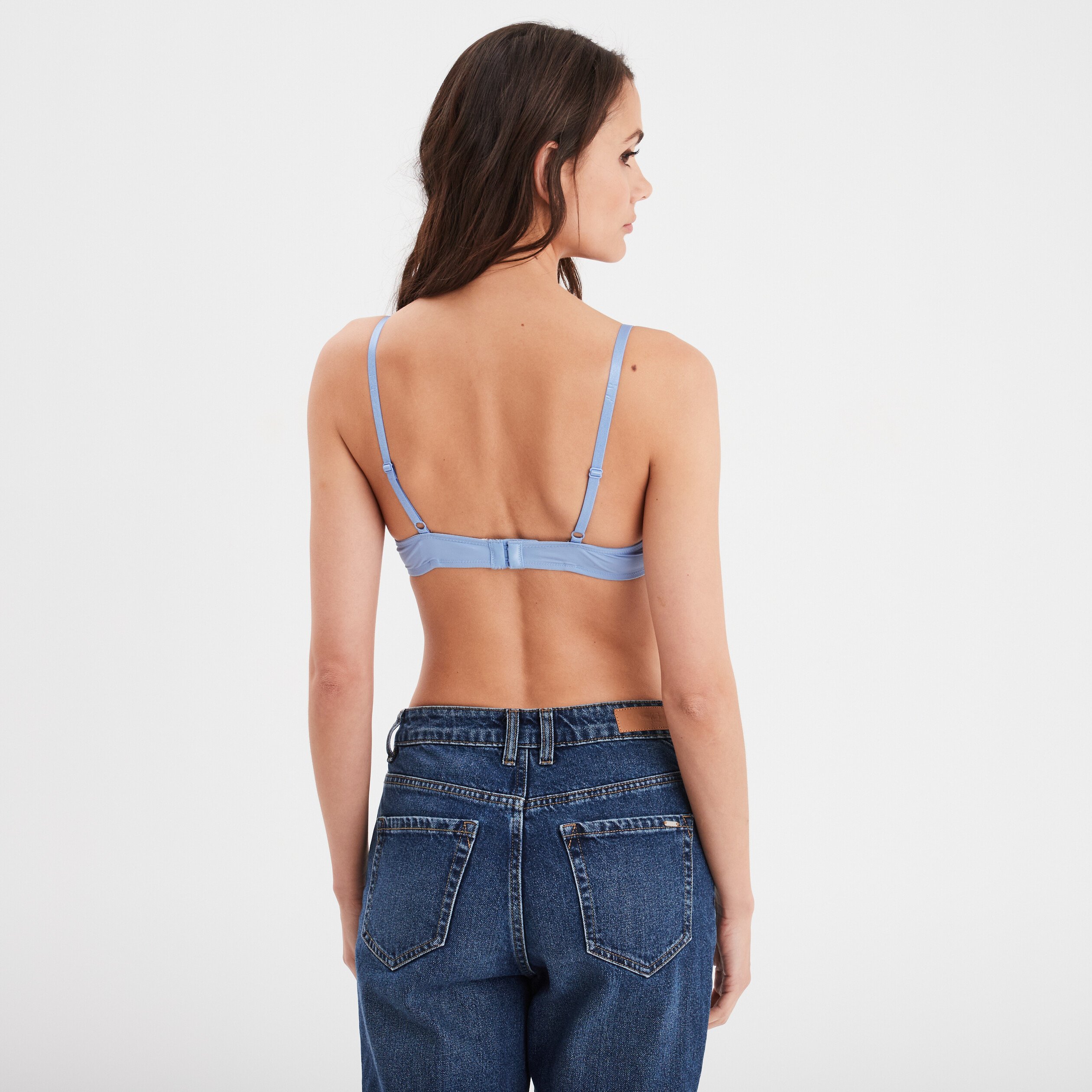 soutien gorge push up micro dentelle bleu clair femme Soutien-gorge push up micro dentelle bleu clair femme