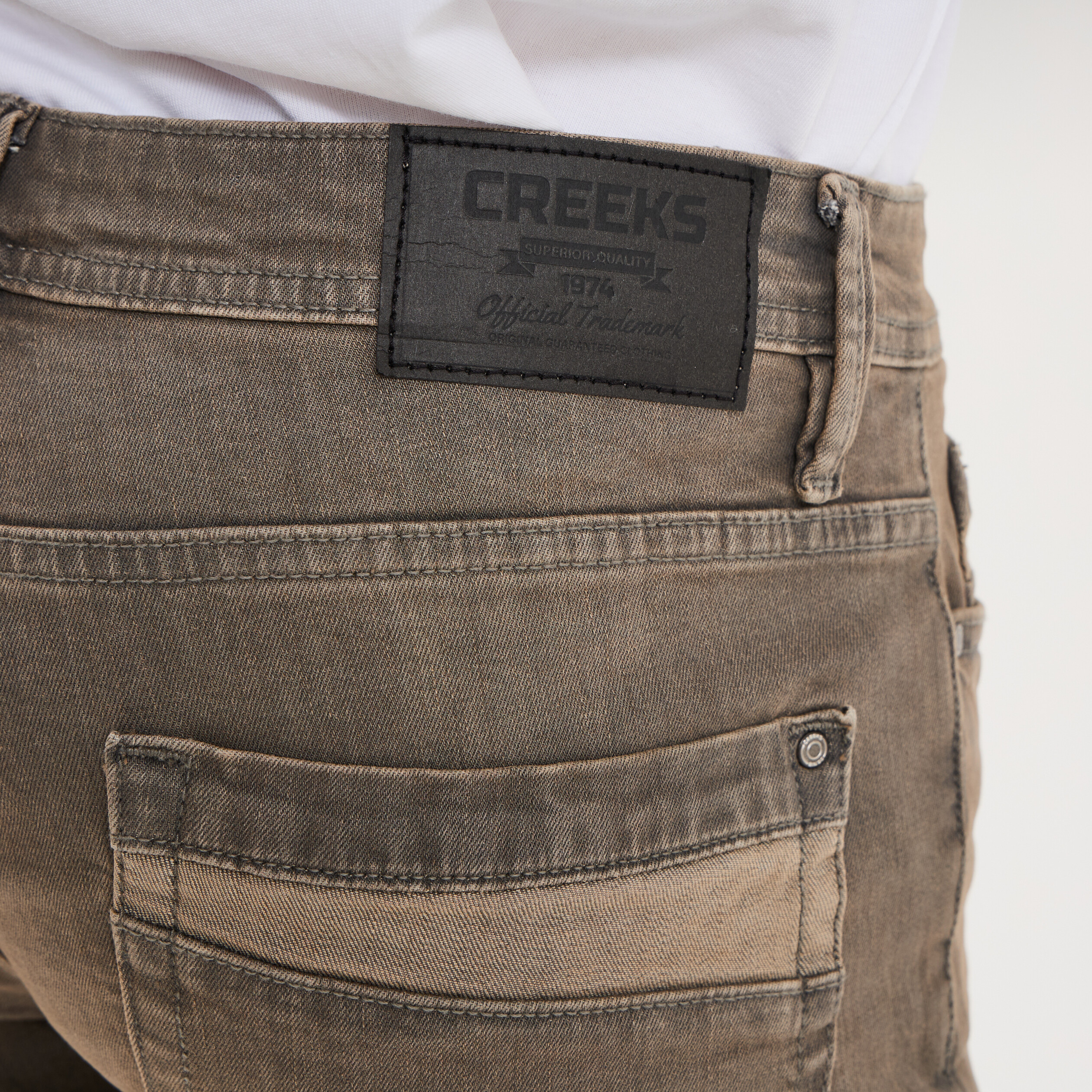 Bermuda short en jean regular denim gris homme