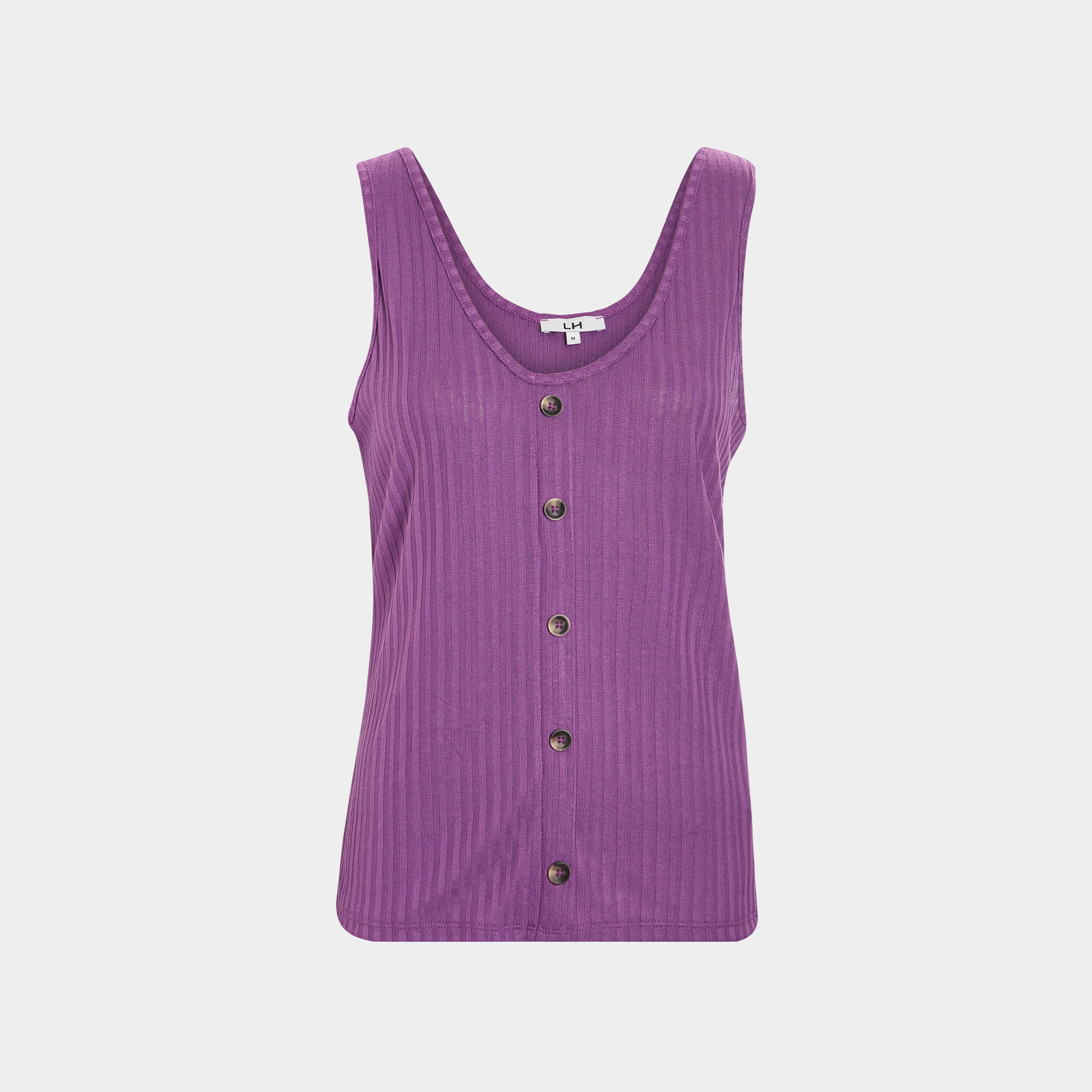Débardeur bretelles larges violet femme