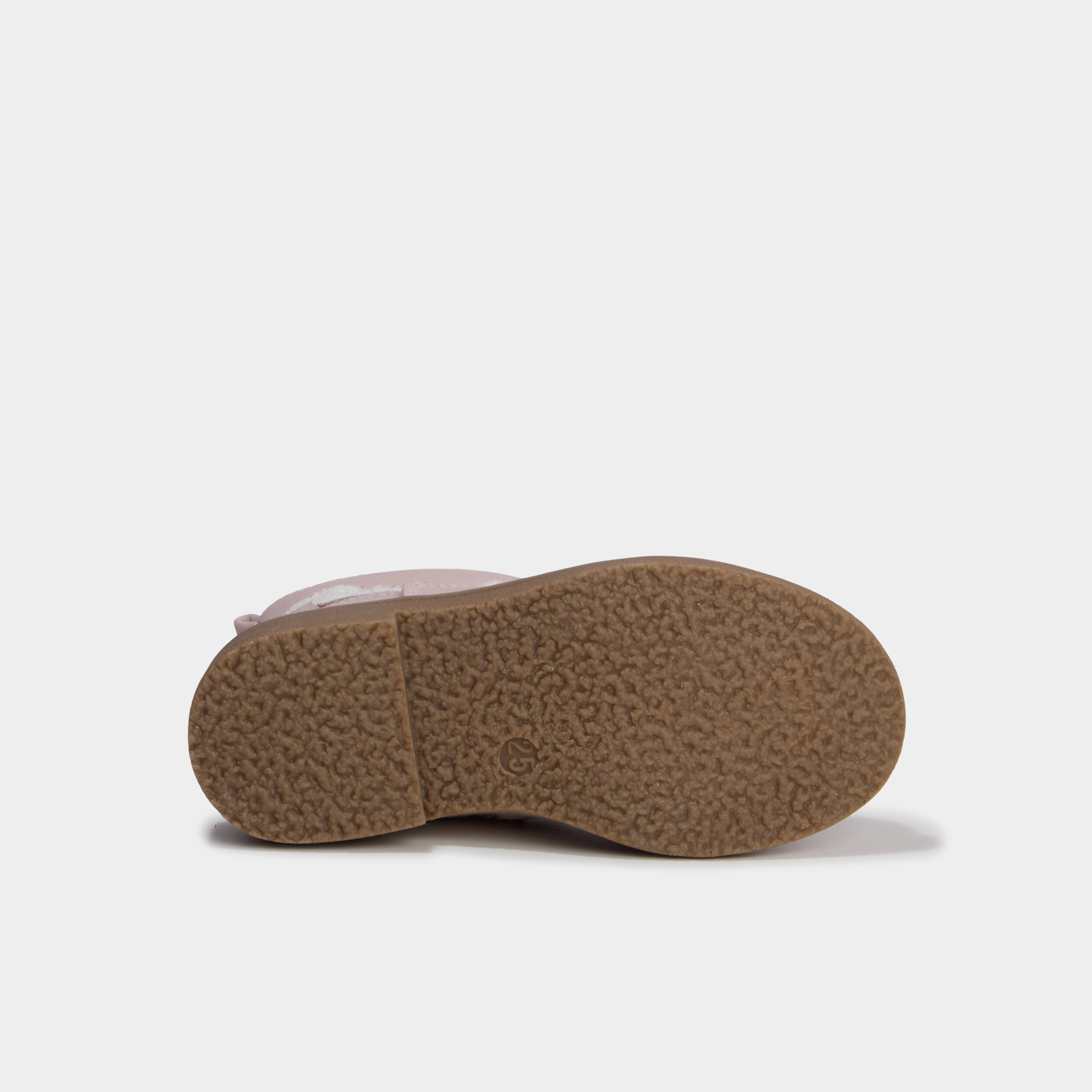 Bottines fourr&eacute;es plates rose fille