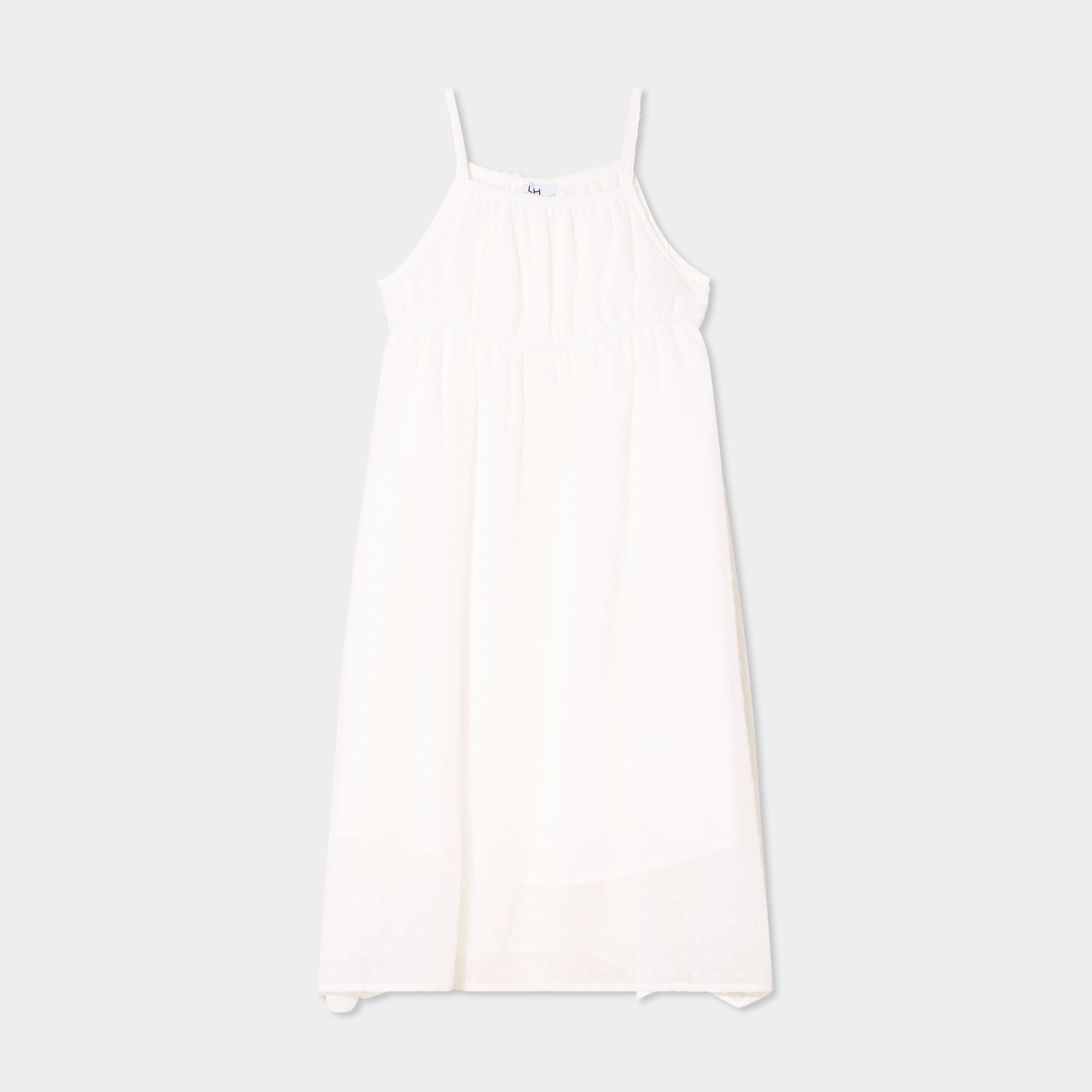 robe plumetis bas asymetrique ivoire fille Robe plumetis bas asymétrique ivoire fille