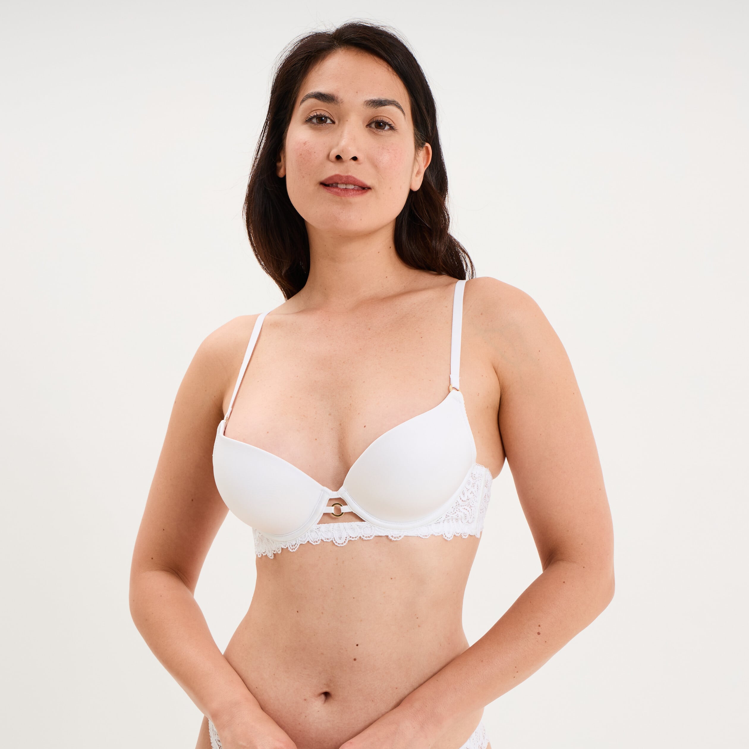 Soutien-gorge maxi push-up padd&eacute; blanc femme