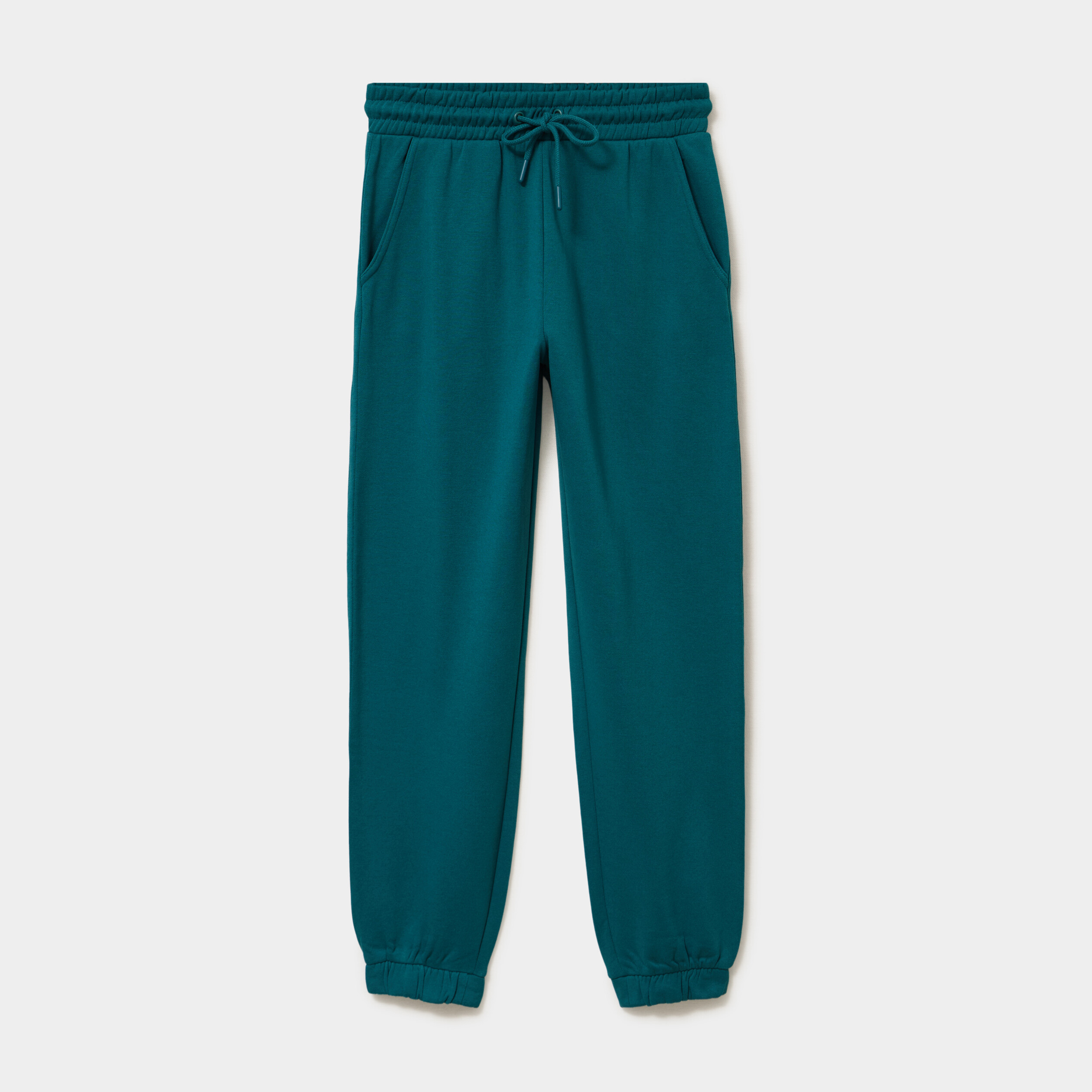 Pantalon de jogging molletonn&eacute; vert fonc&eacute; femme