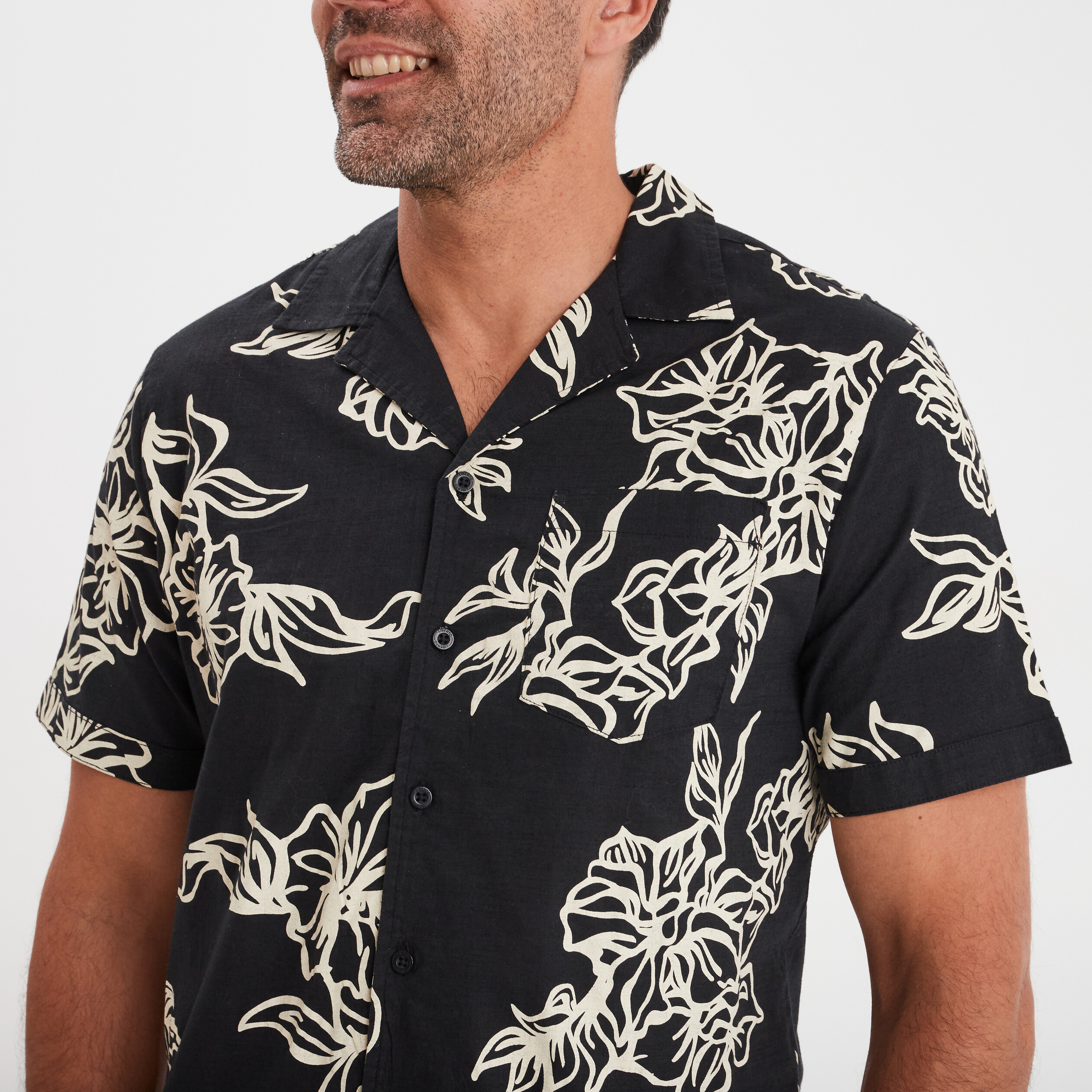 chemise manches courtes liberto noir homme Chemise manches courtes Liberto noir homme