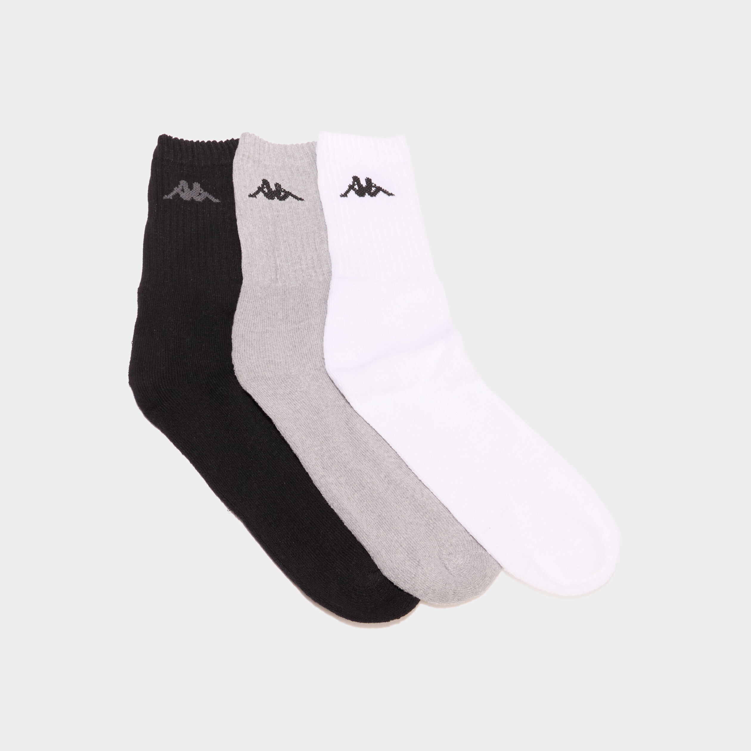 Lot 3 paires chaussettes sport Kappa gris homme