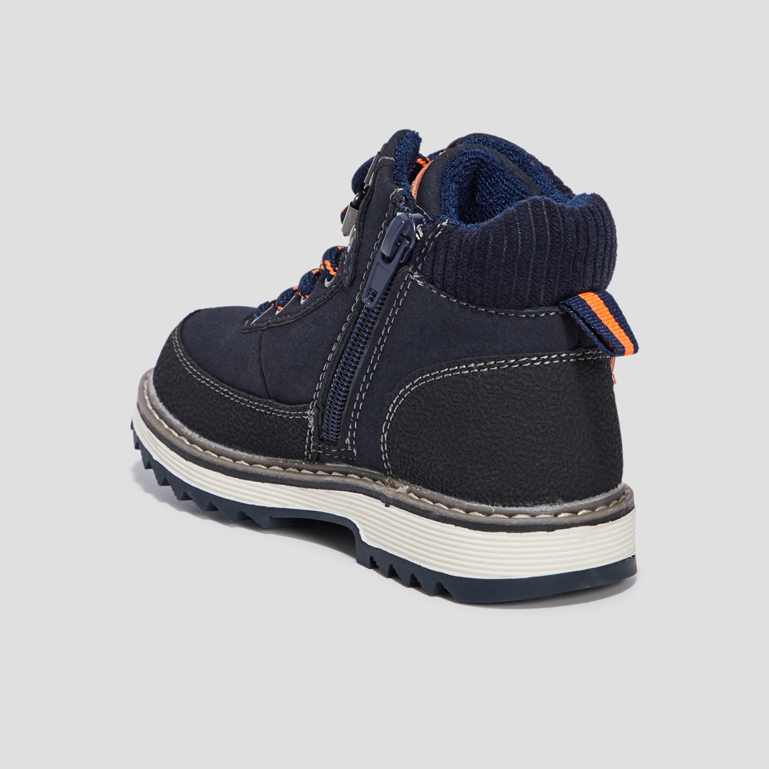 Bottines à lacets bleu marine garçon