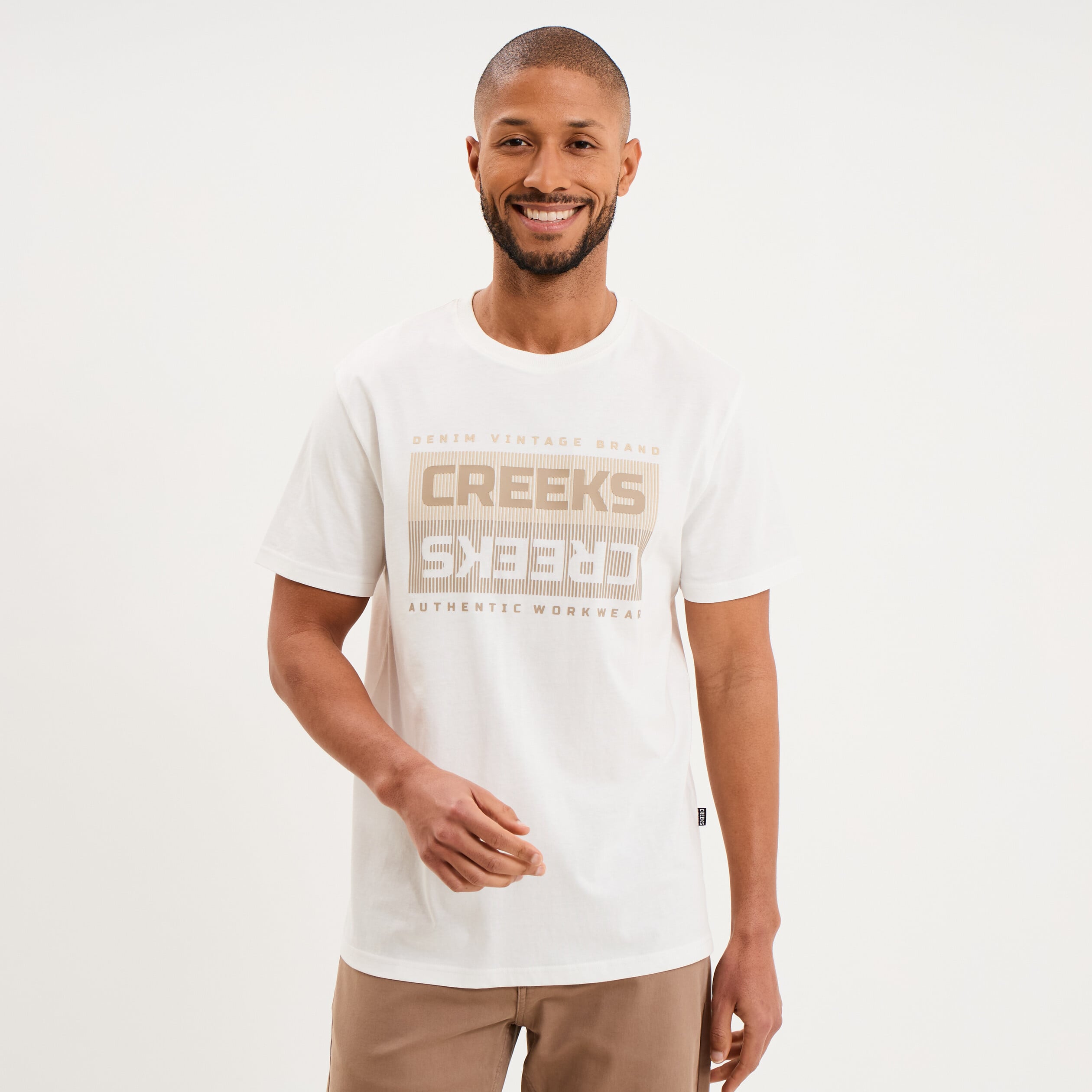 T-shirt manches courtes coton blanc homme