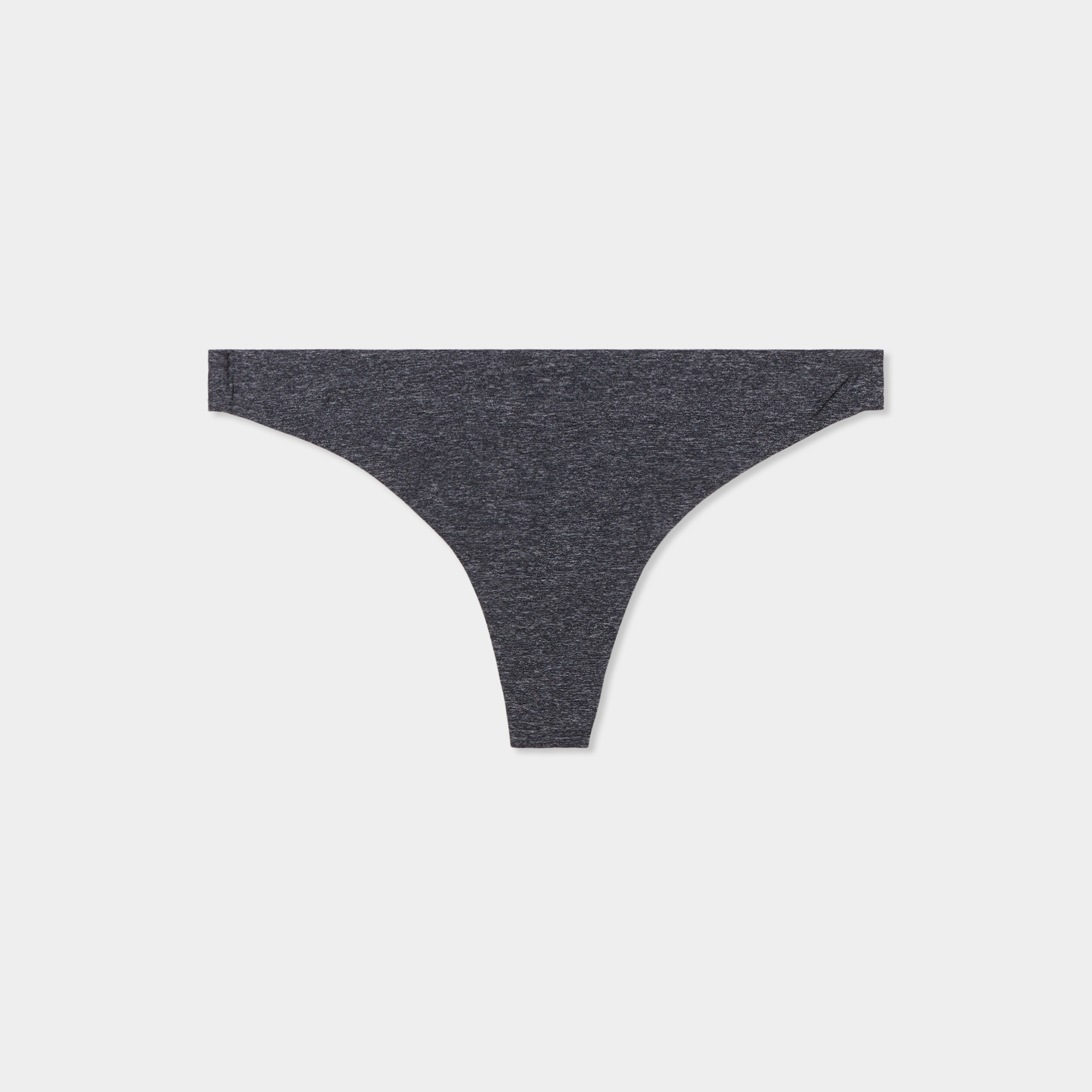 String microfibre sans coutures gris fonc&eacute; femme