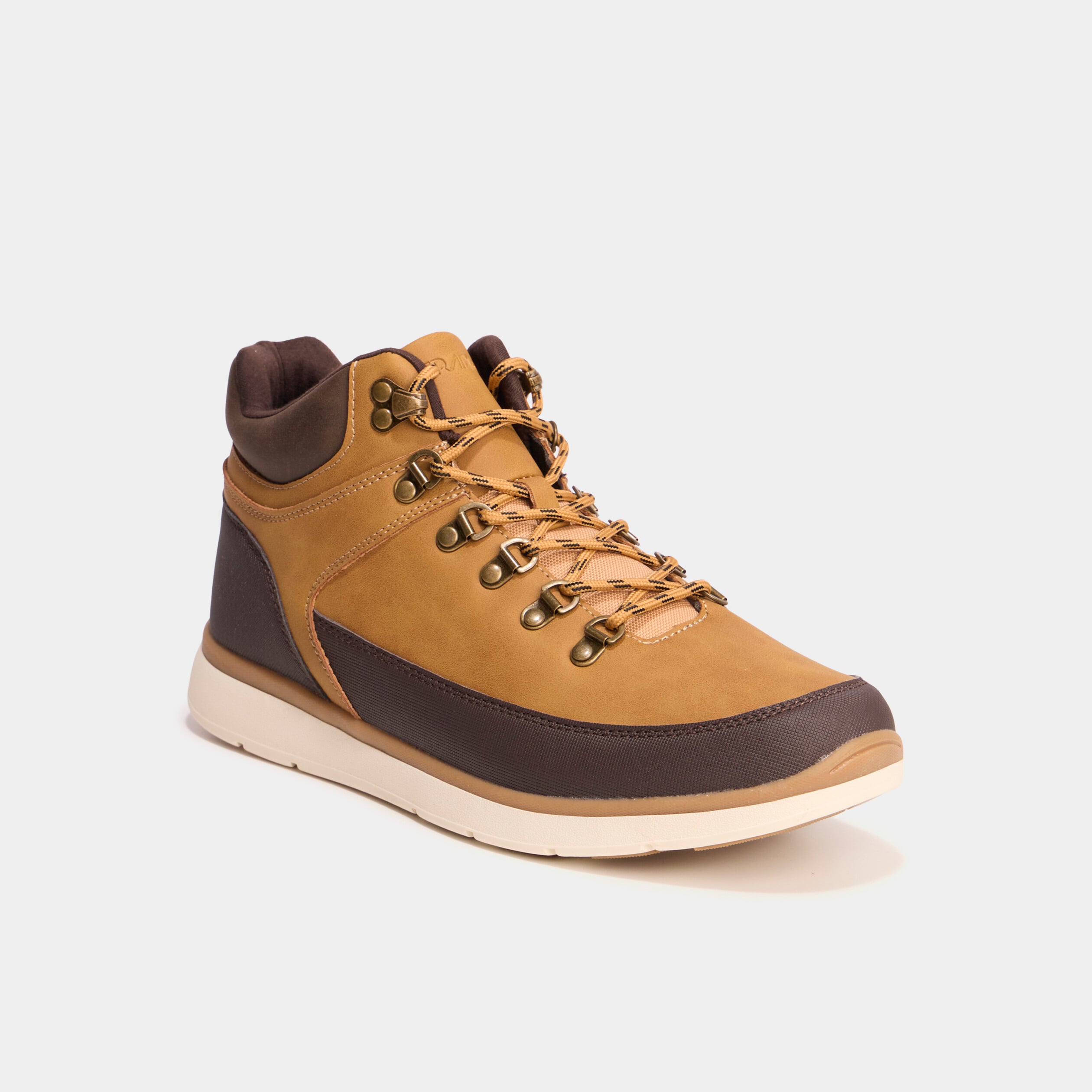 Bottines montantes &agrave; lacets marron clair homme