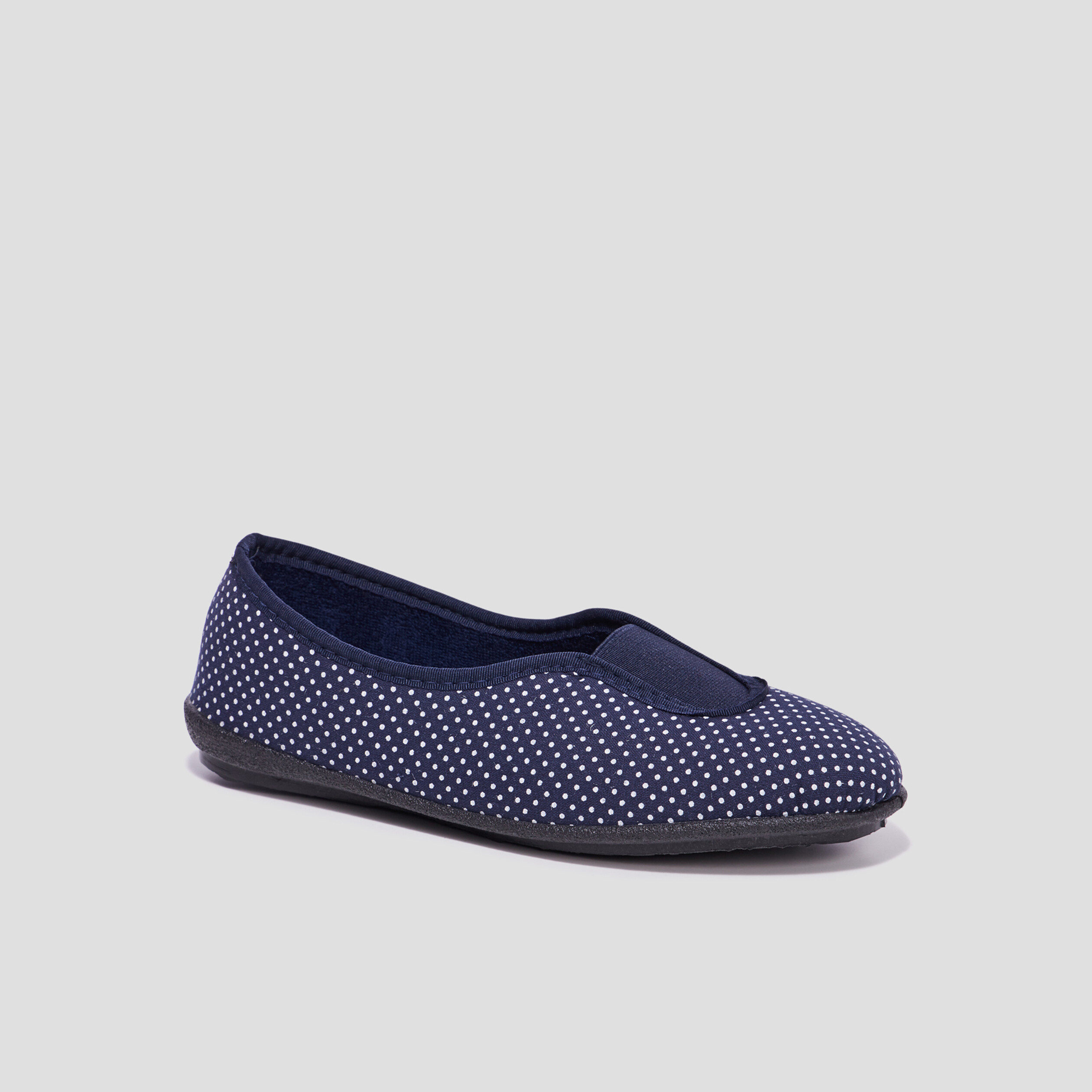 Chaussons ballerines bleu femme