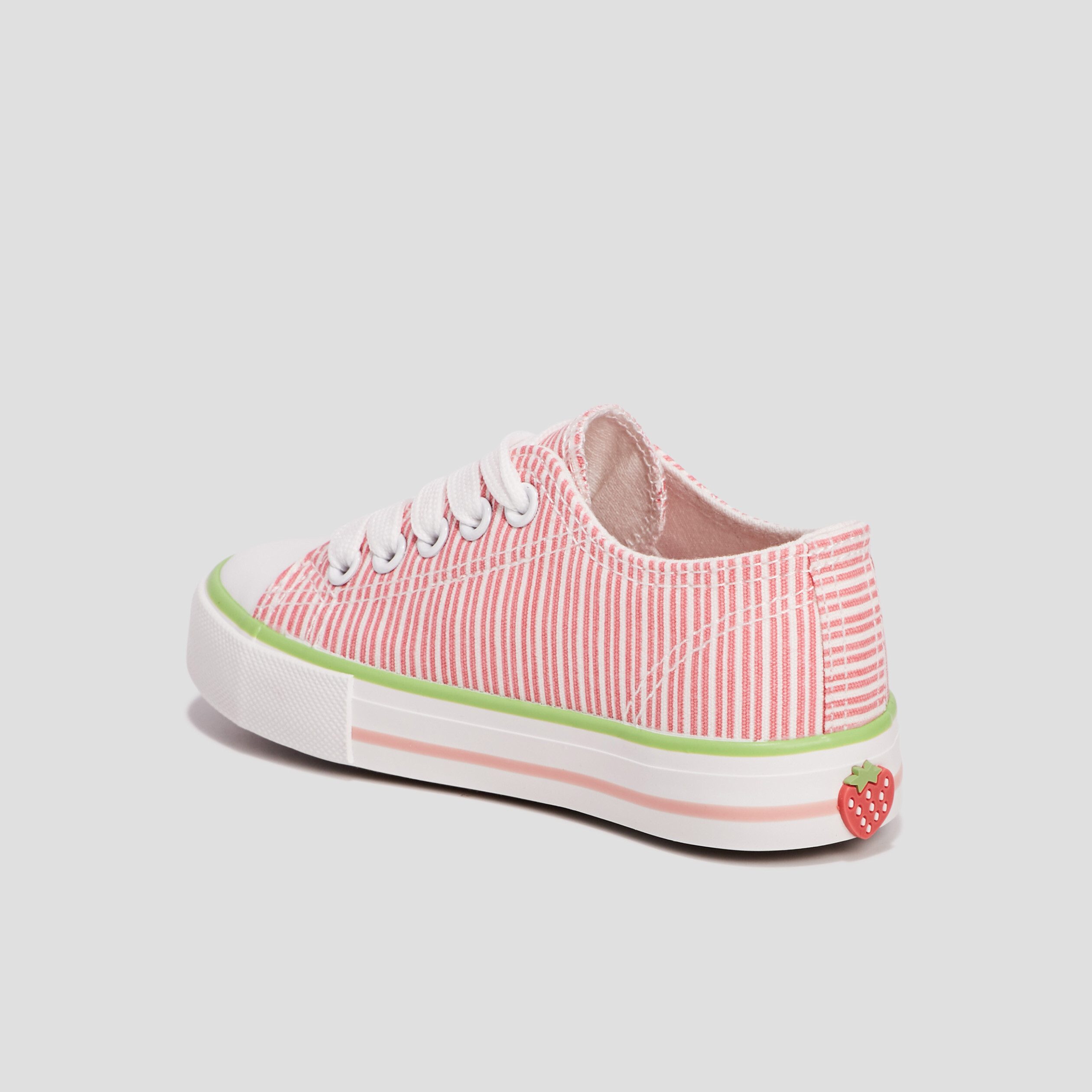 tennis en toile a lacets creeks rose fille Tennis en toile à lacets Creeks rose fille