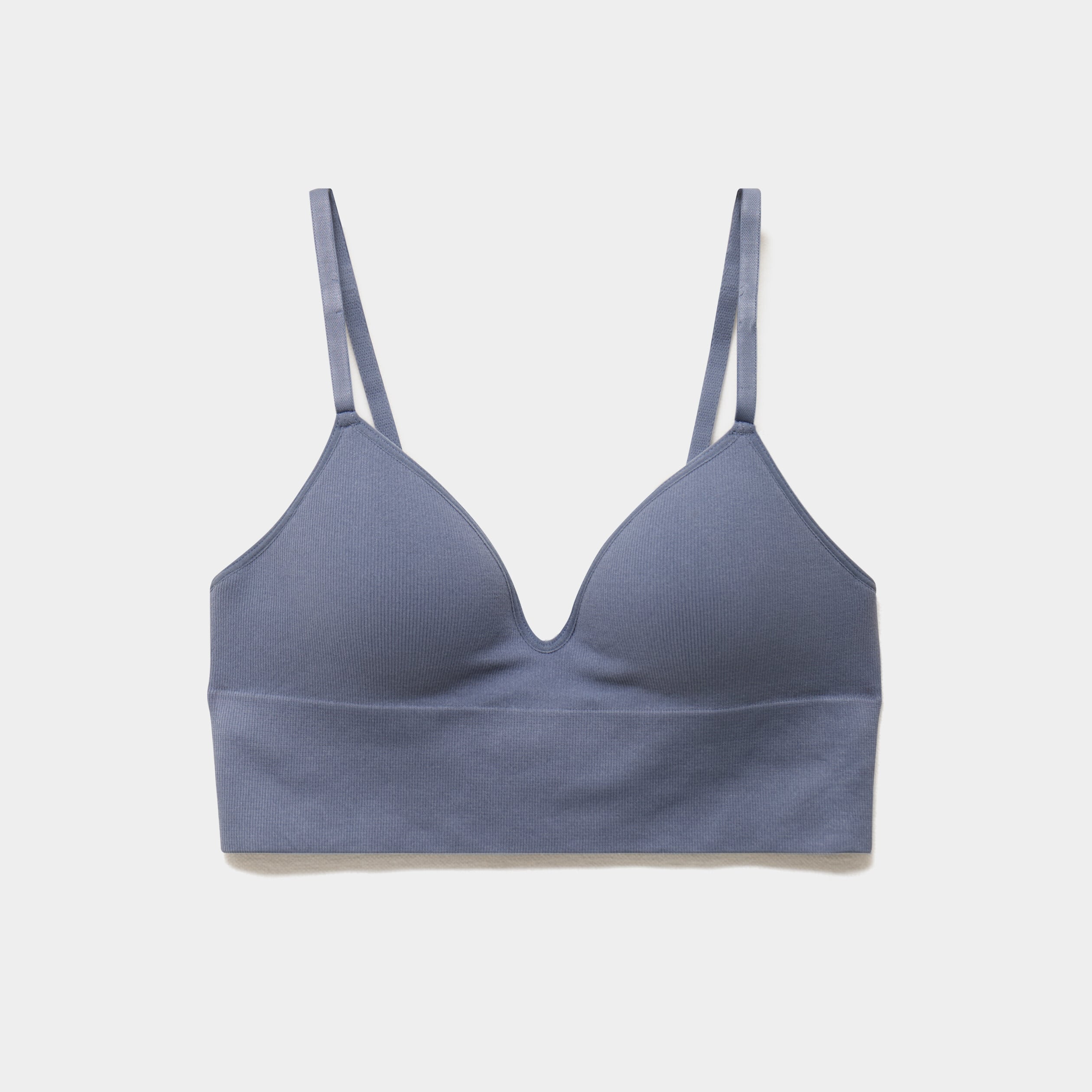 Brassi&egrave;re c&ocirc;tel&eacute;e padd&eacute;e sans armature bleu gris femme