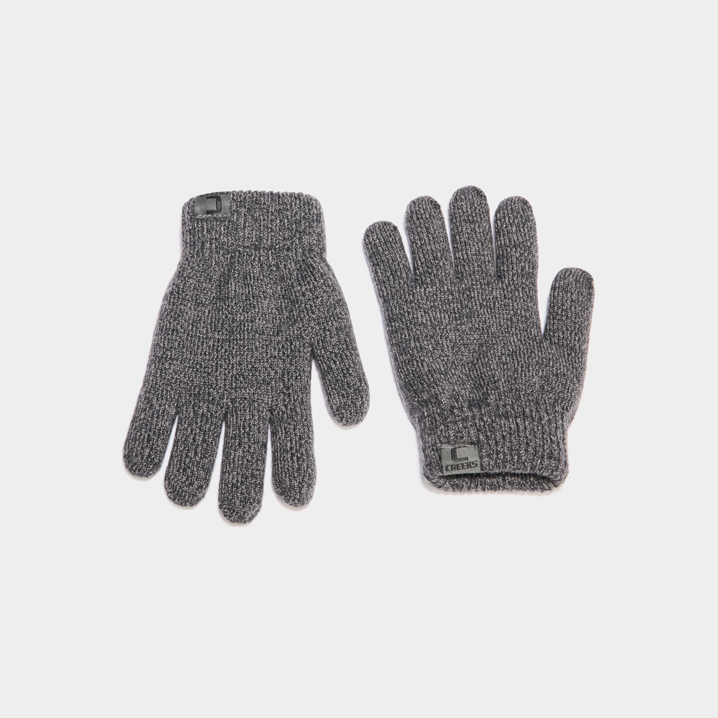 Gants doubl&eacute;s gris fonc&eacute; mixte