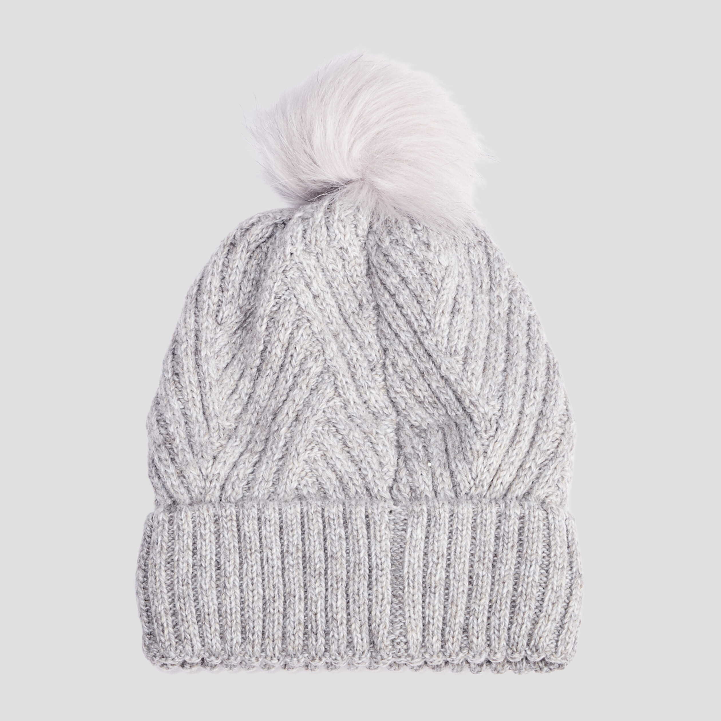bonnet a pompon gris clair femme Bonnet à pompon gris clair femme