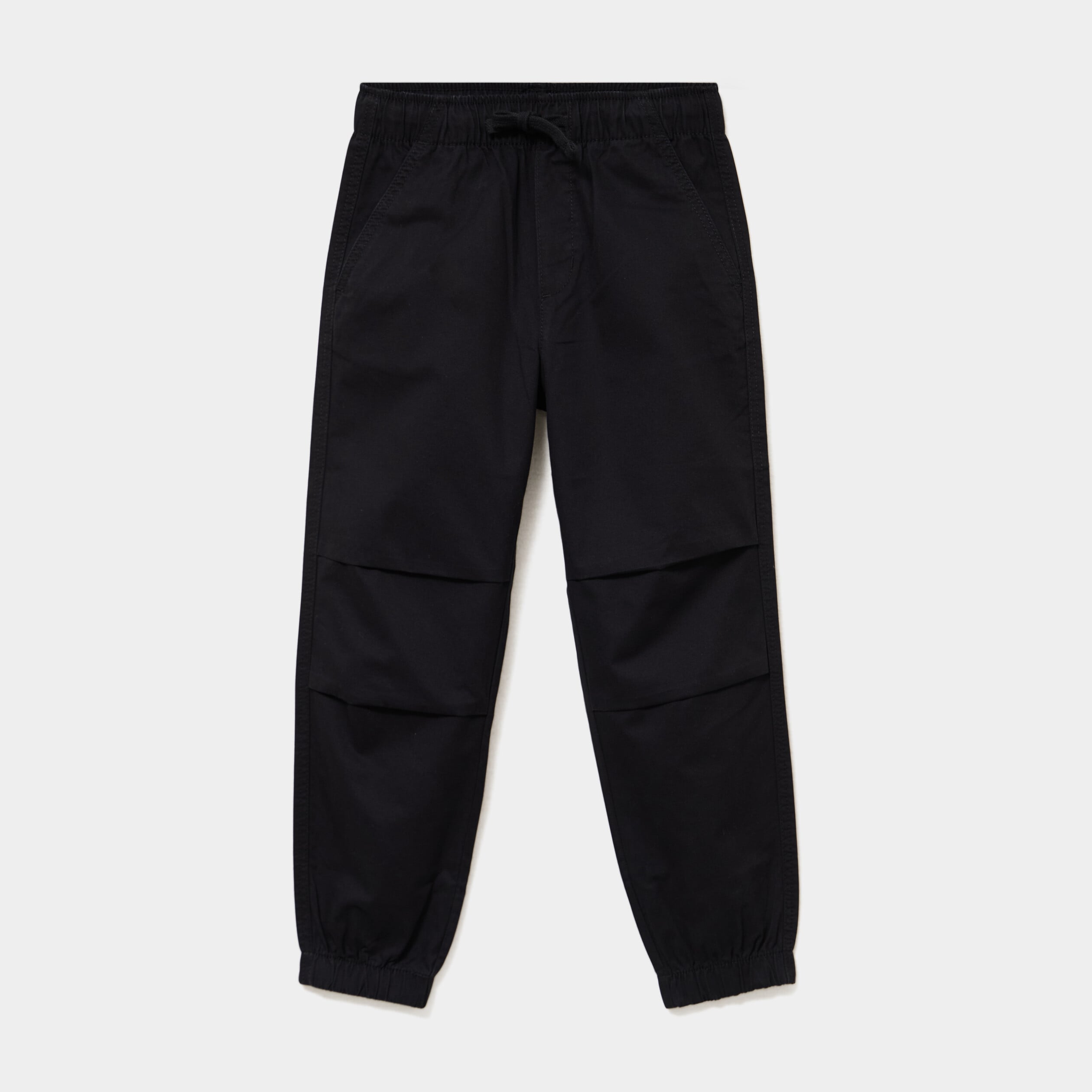Pantalon battle taille &eacute;lastiqu&eacute;e coton noir gar&ccedil;on