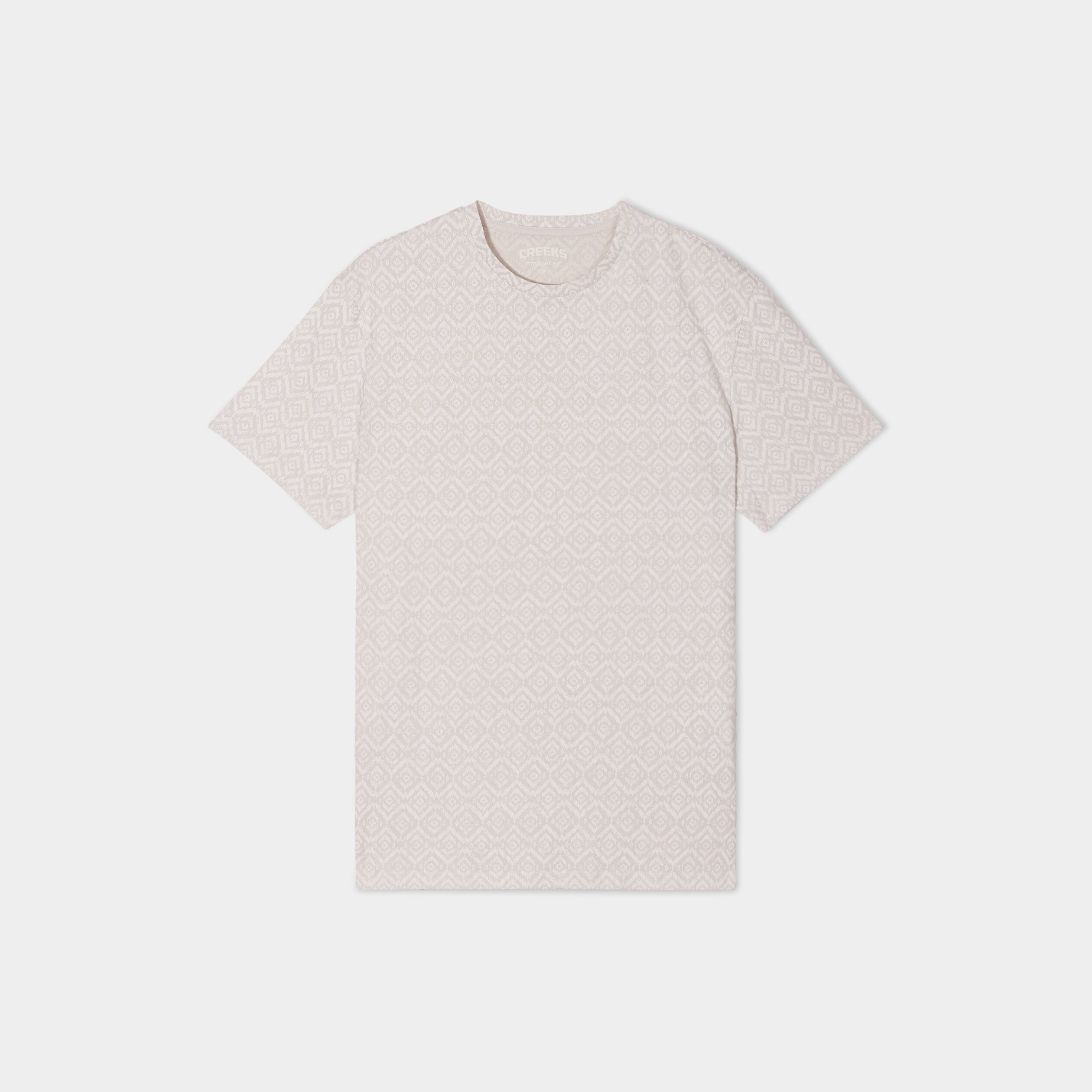 t shirt manches courtes col rond creme homme T-shirt manches courtes col rond creme homme