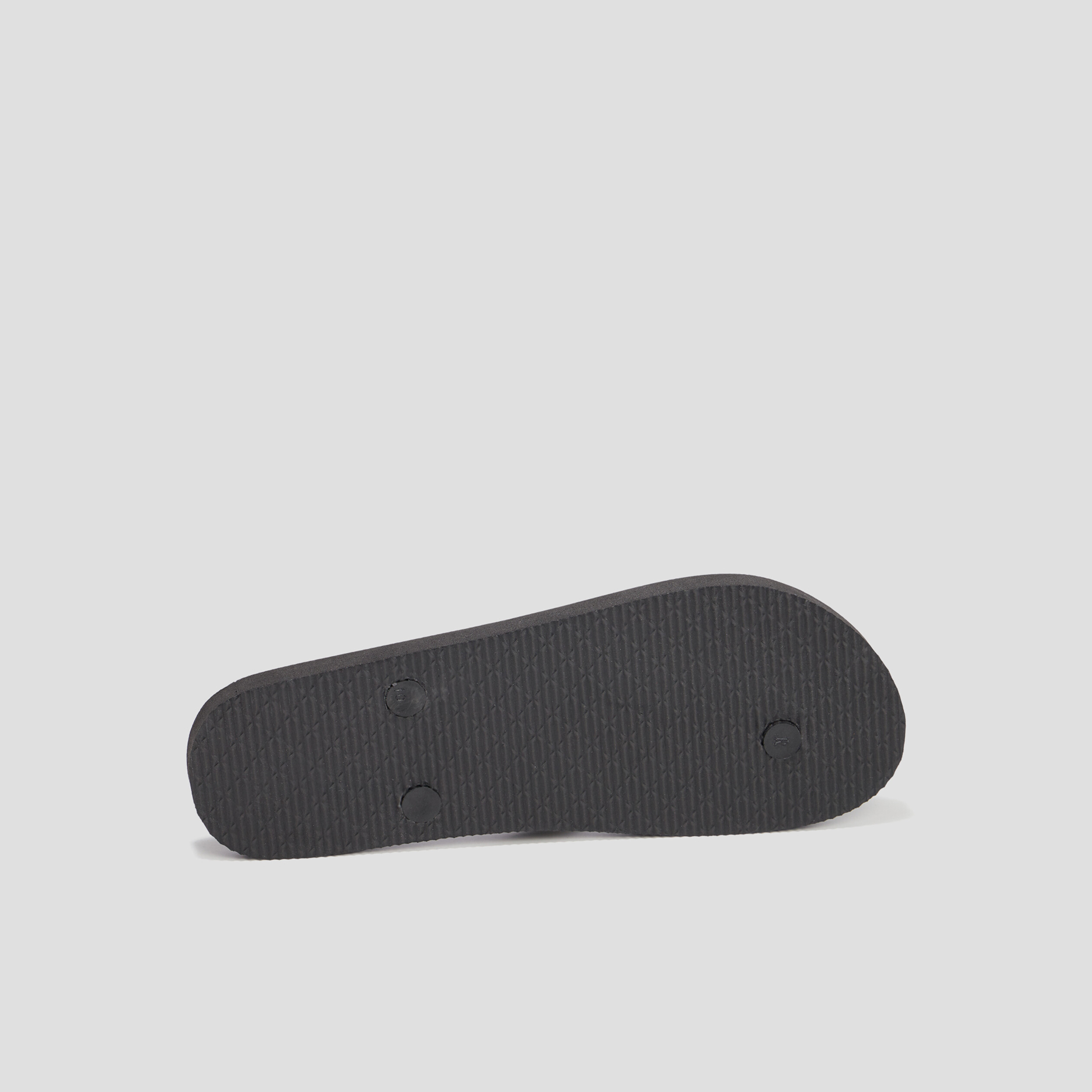 Tongs semelle plate noir femme
