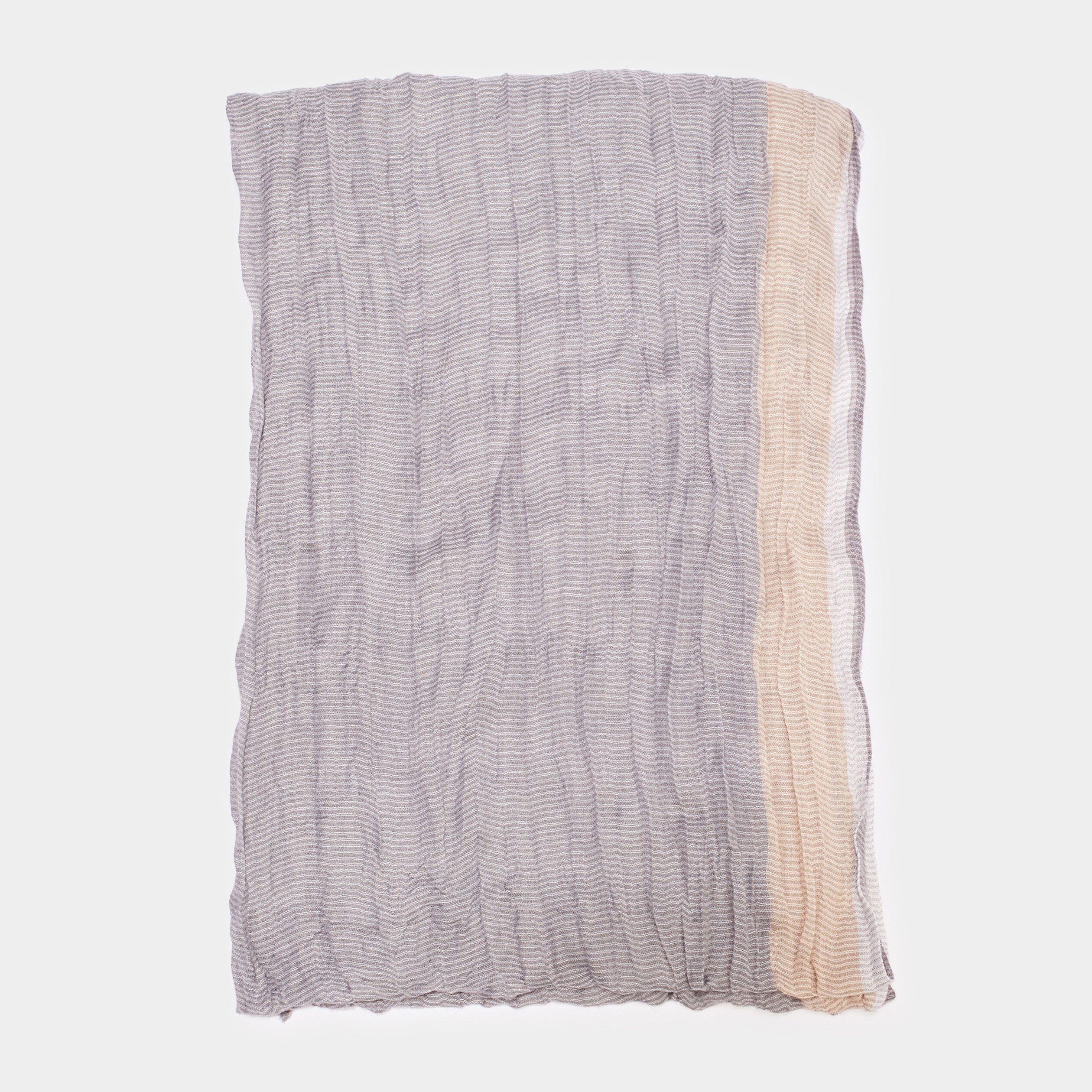 Foulard effet froiss&eacute; gris homme