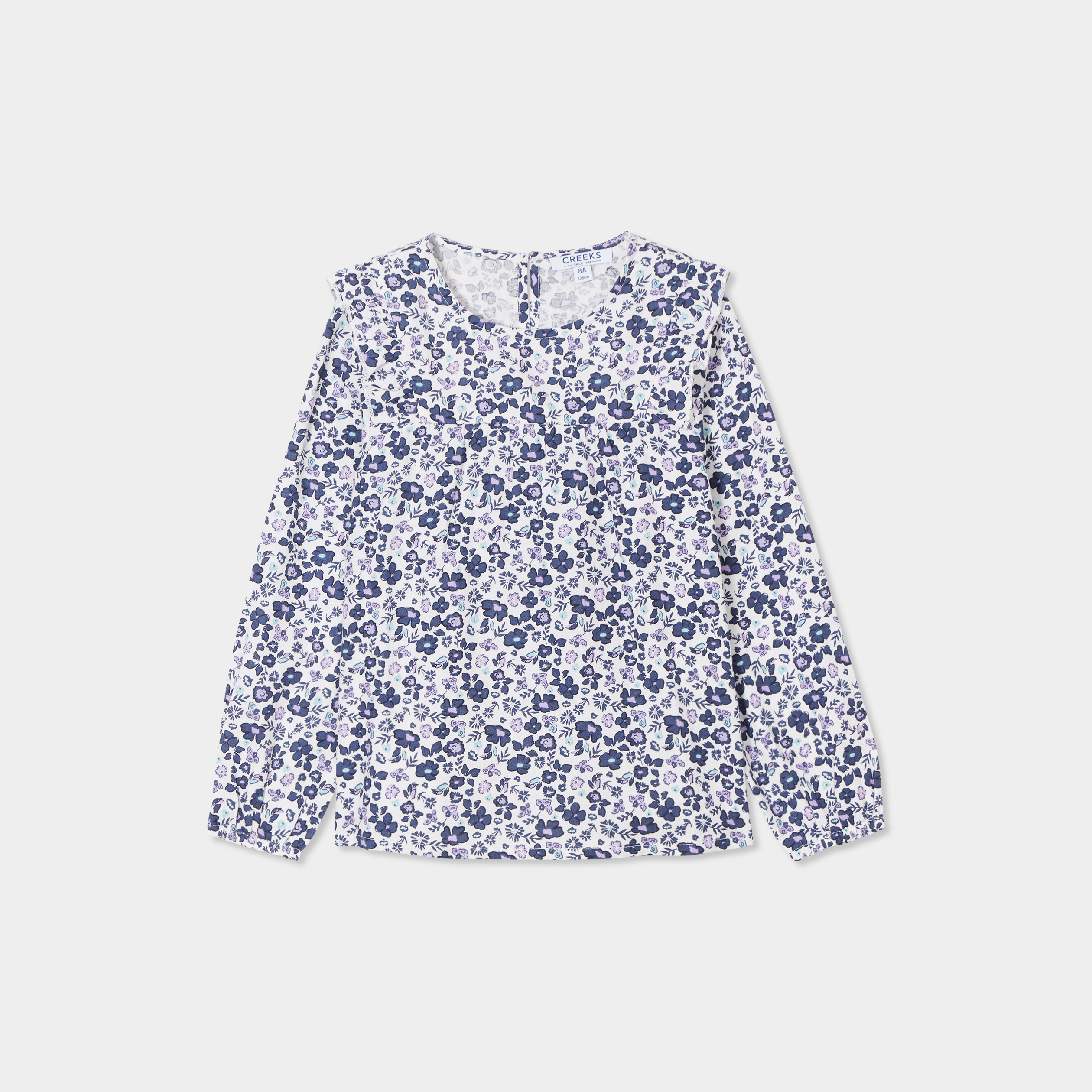 t shirt volants broderie anglaise creeks ecru fille T-shirt volants broderie anglaise Creeks ecru fille