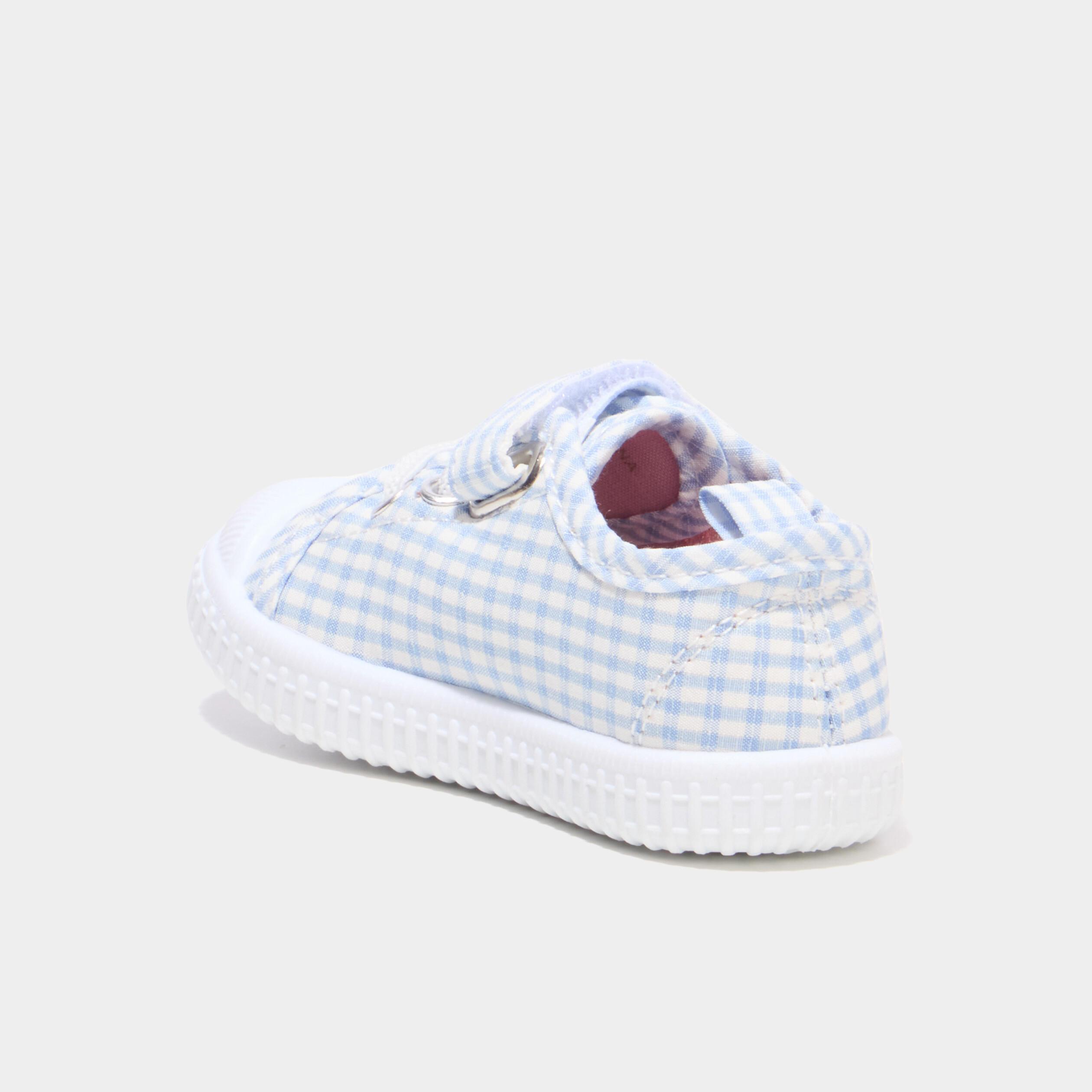 Tennis basses toile semelle souple bleu ciel b&eacute;b&eacute; fille