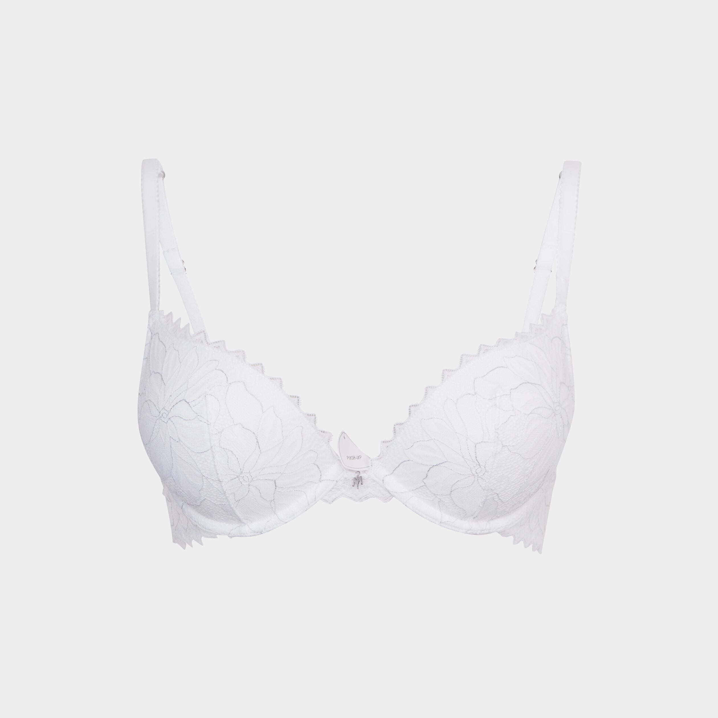 Soutien-gorge push up dentelle blanc femme