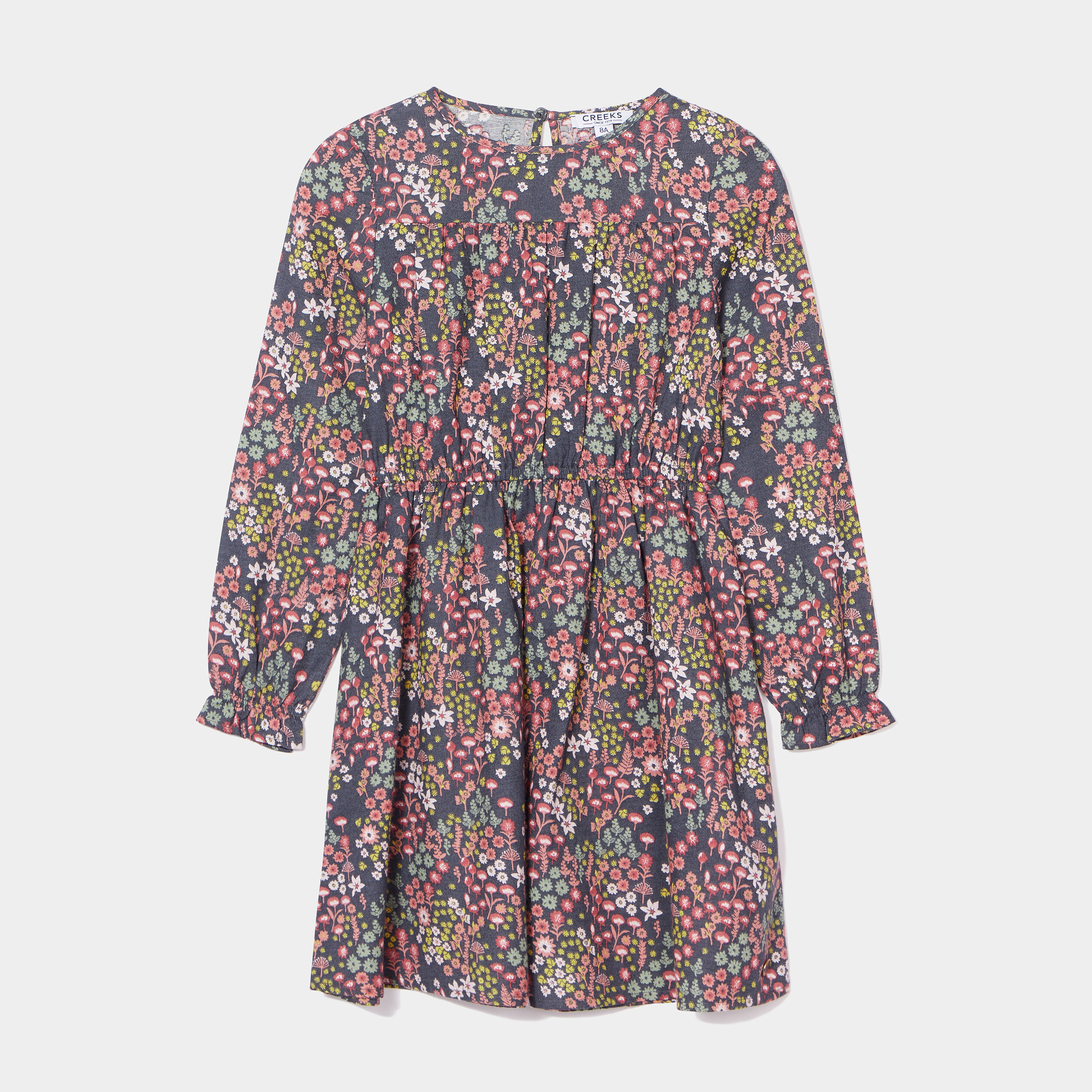 Robe trap ze coton Creeks gris fonc fille